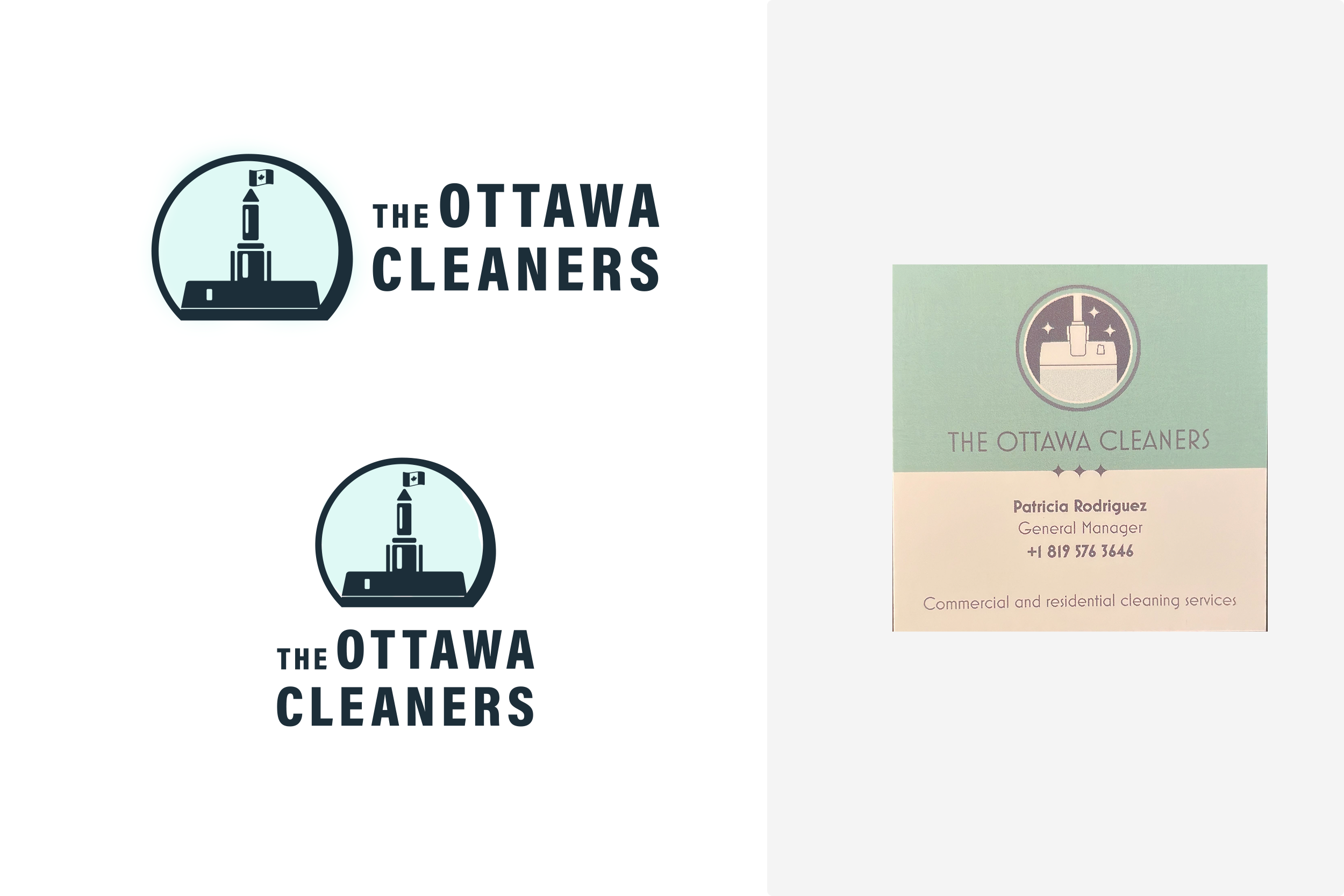 comparison of digitalized and polished logo versus original logo.