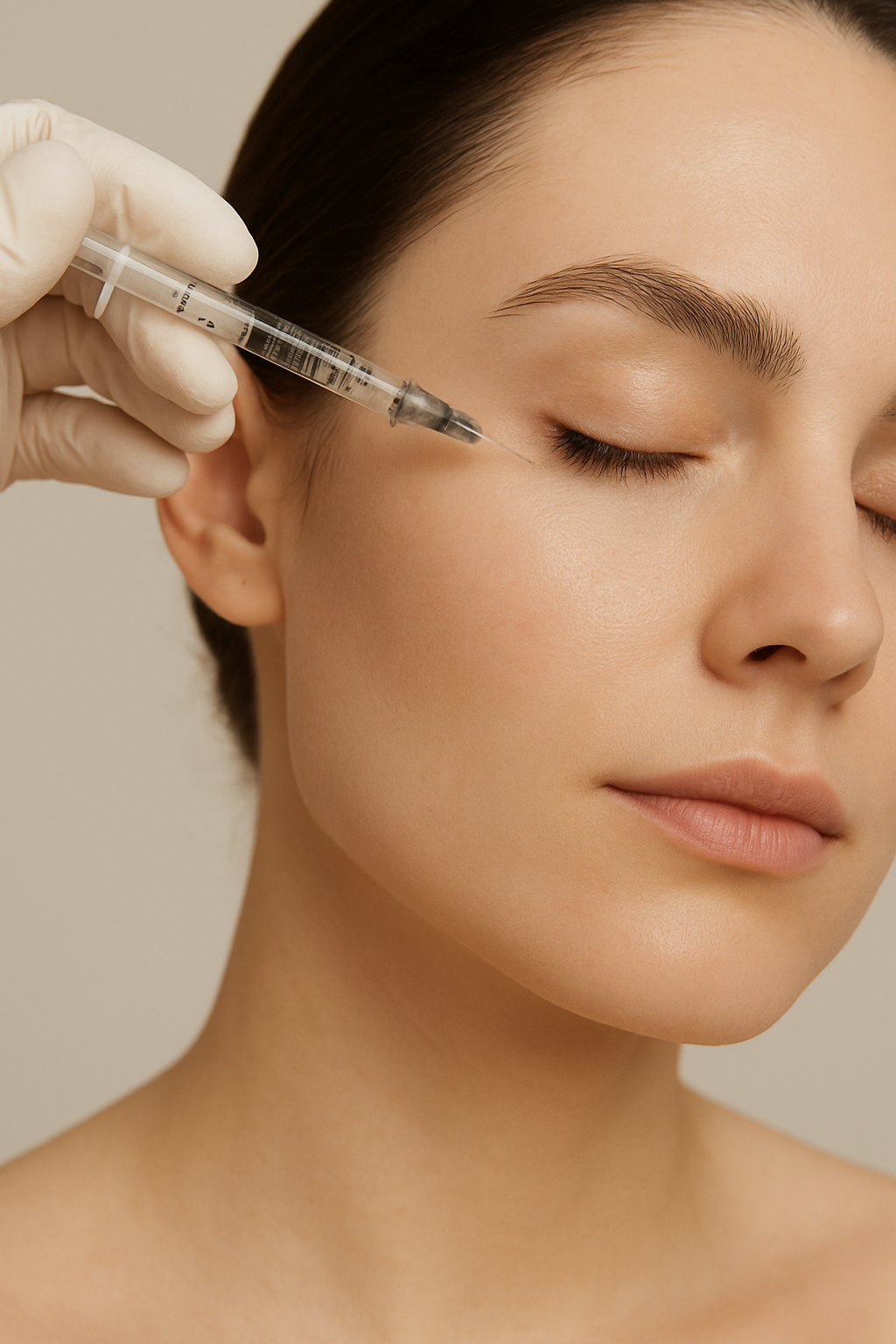 woman recieving injectable