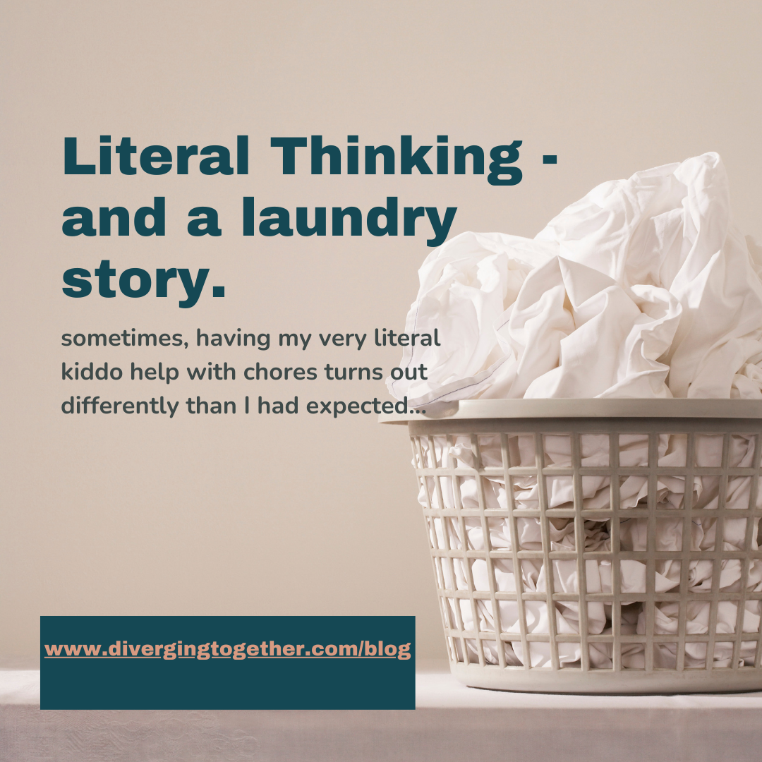 Literal Thinking - and a laundry story.