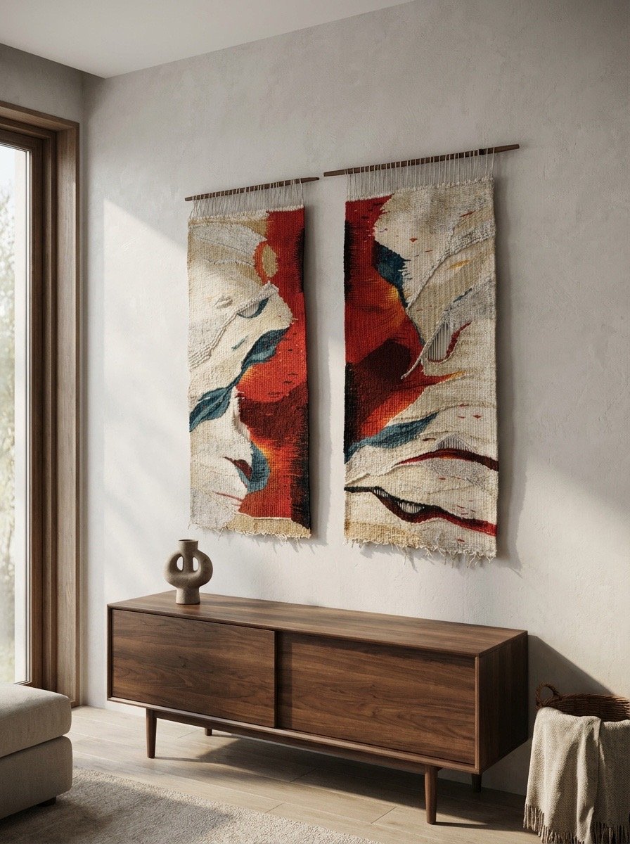 "Lava" - Contemporary Woven Tapestry