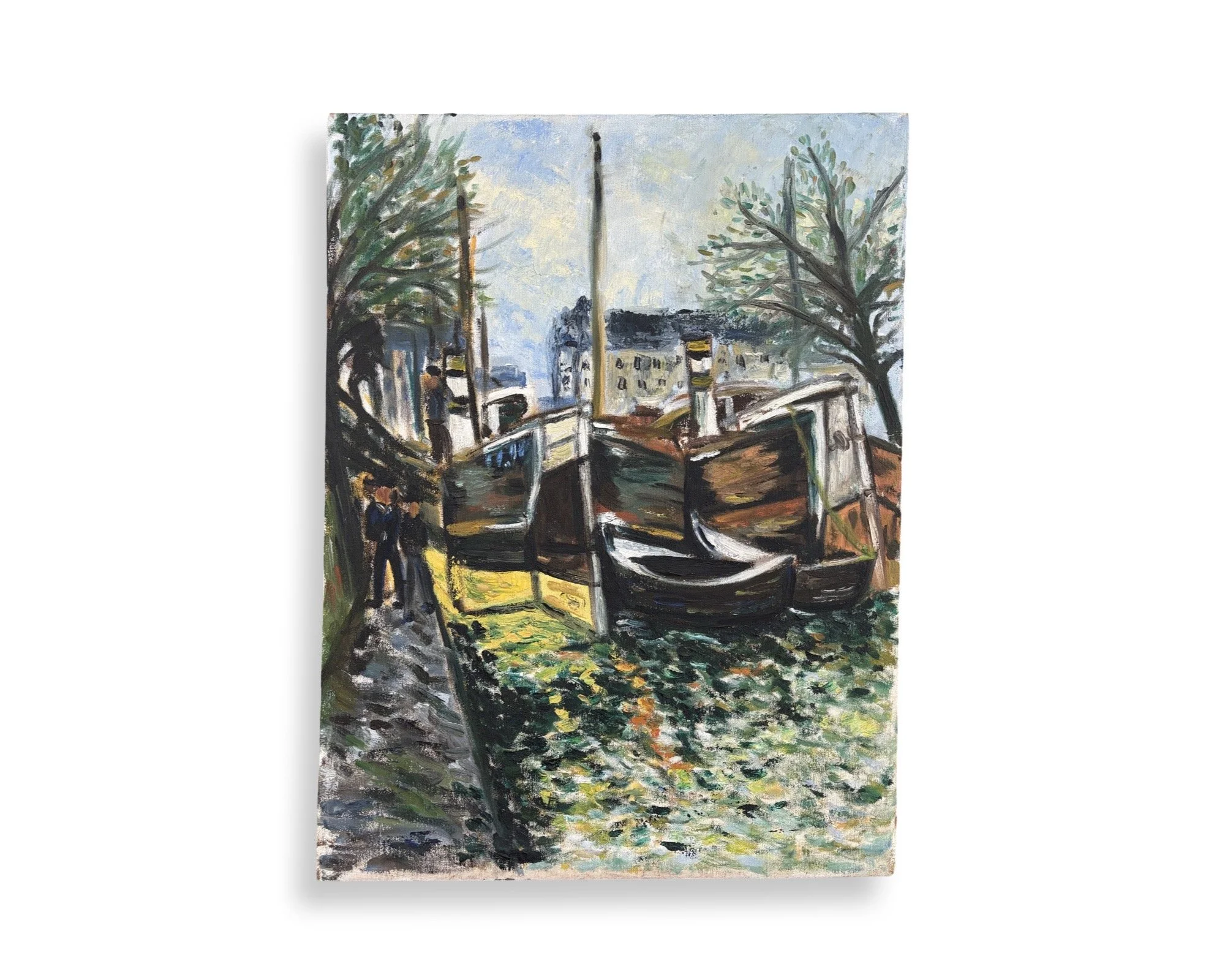 Acrylic on Canvas Boats Unframed