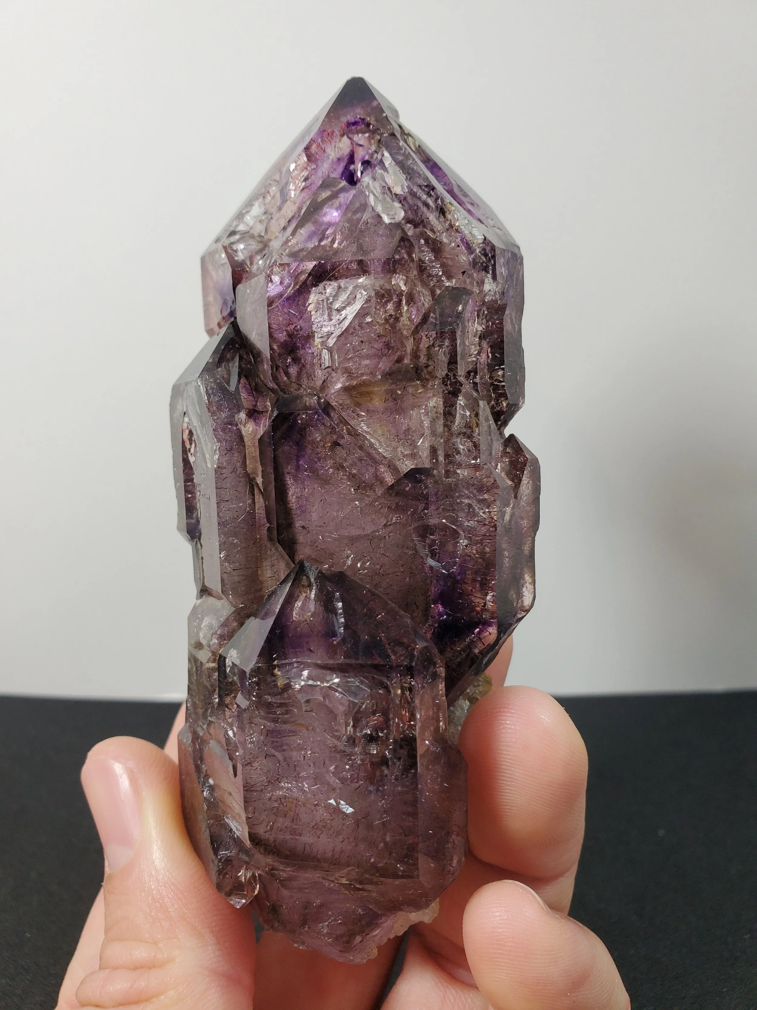'Elestial' smoky Amethyst