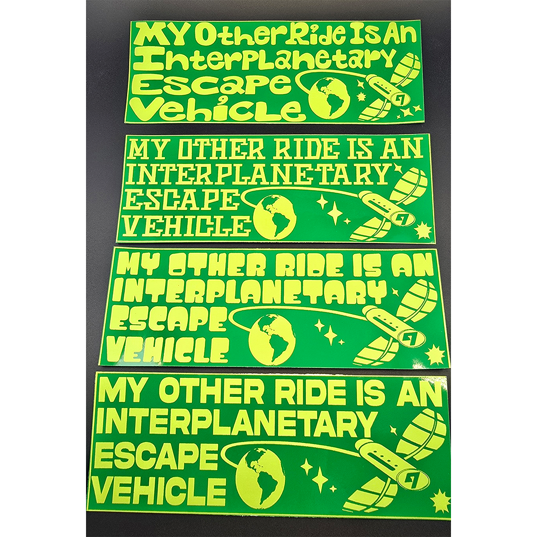Interplanetary Escape Vehicle Bumper Sticker
