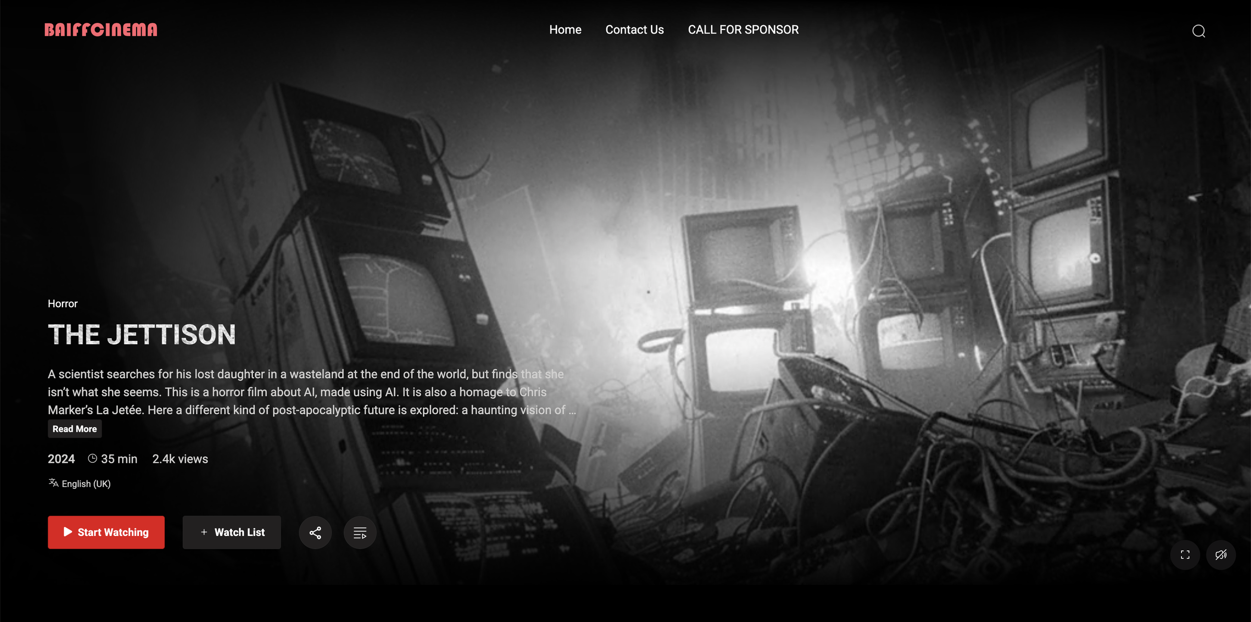 The Jettison now available to watch on BAIFF Cinema