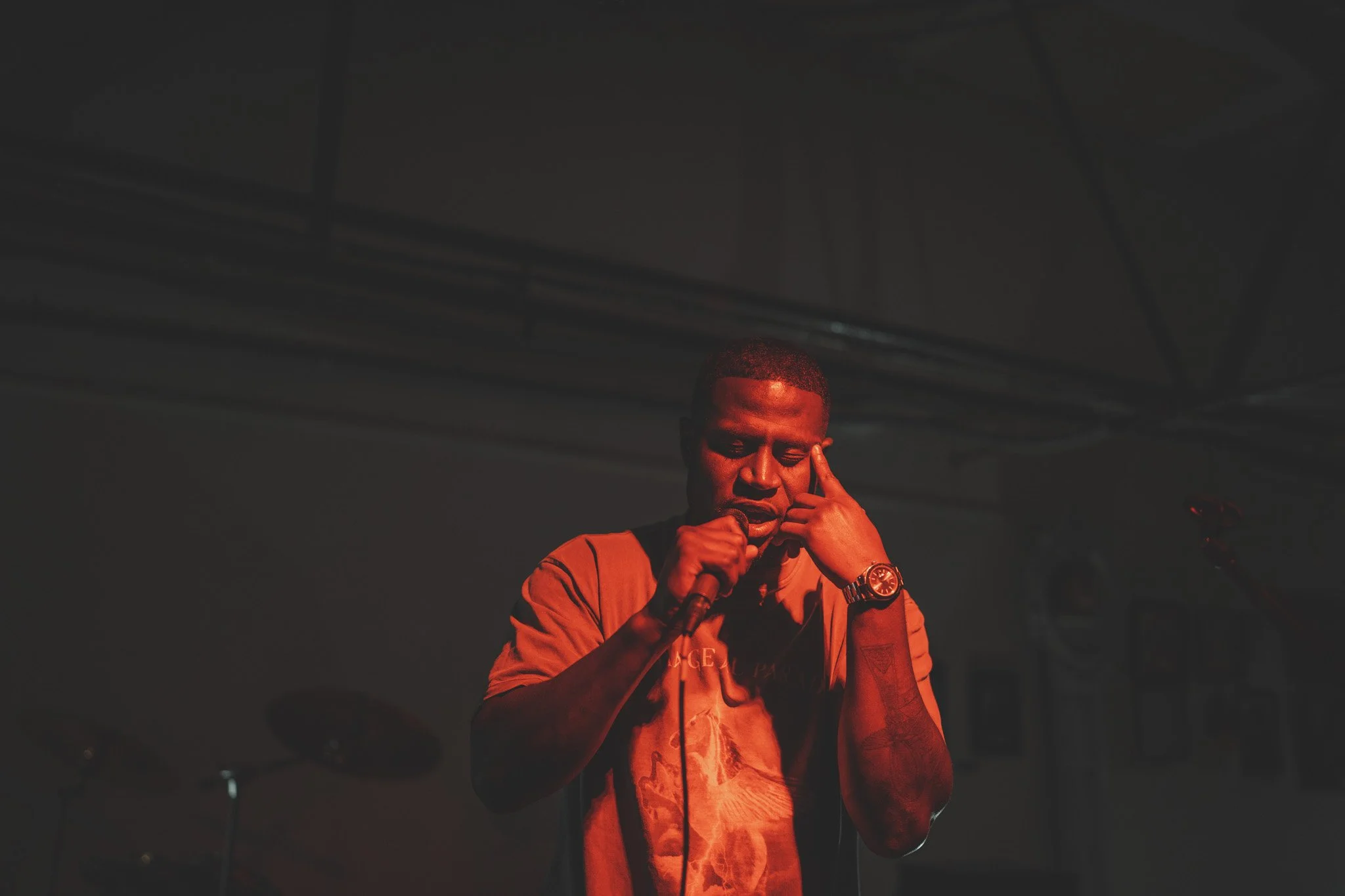 Samson on stage at LTB Showrooms, Coventry