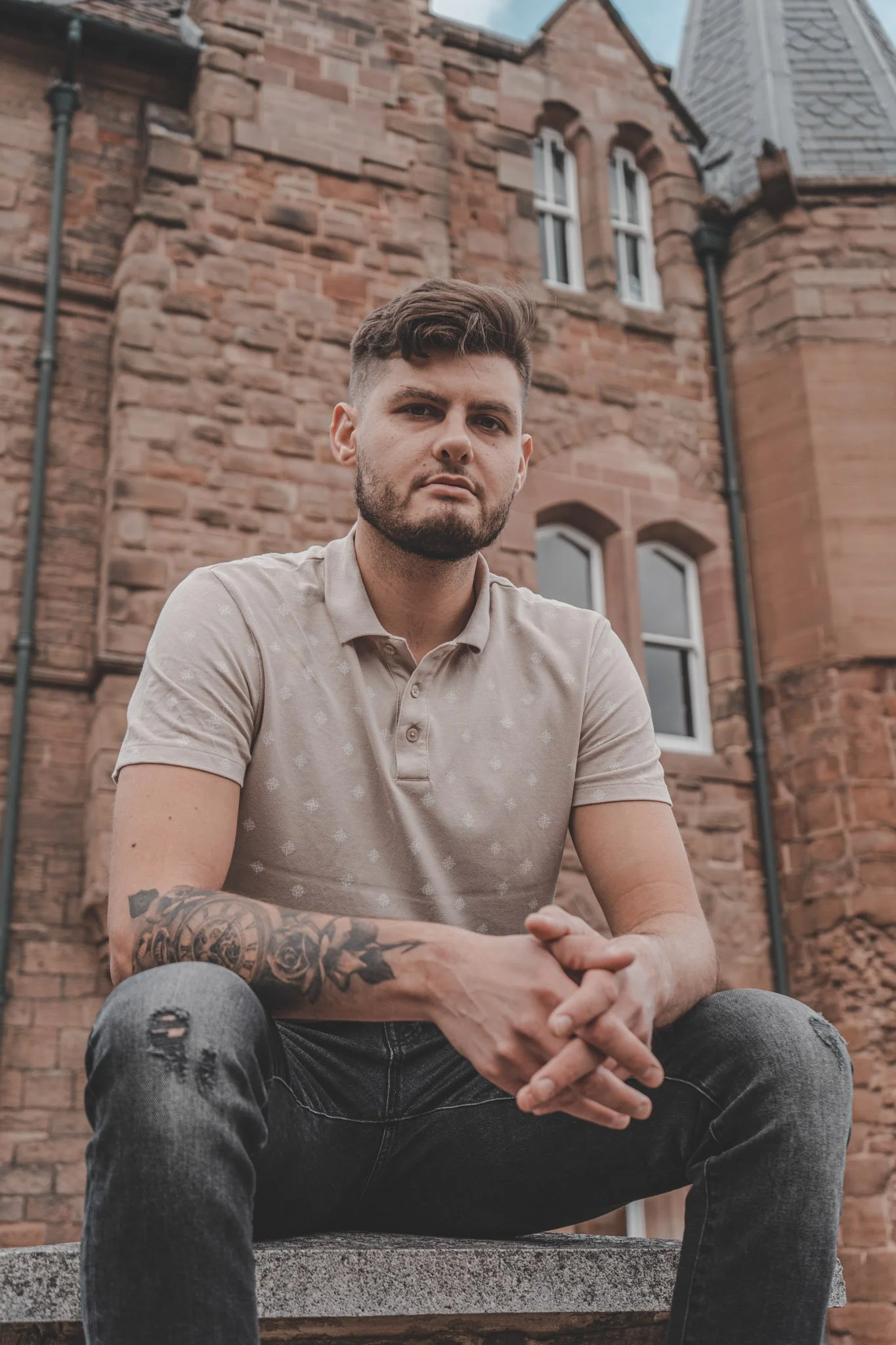 Young man looking at the camera in Coventry