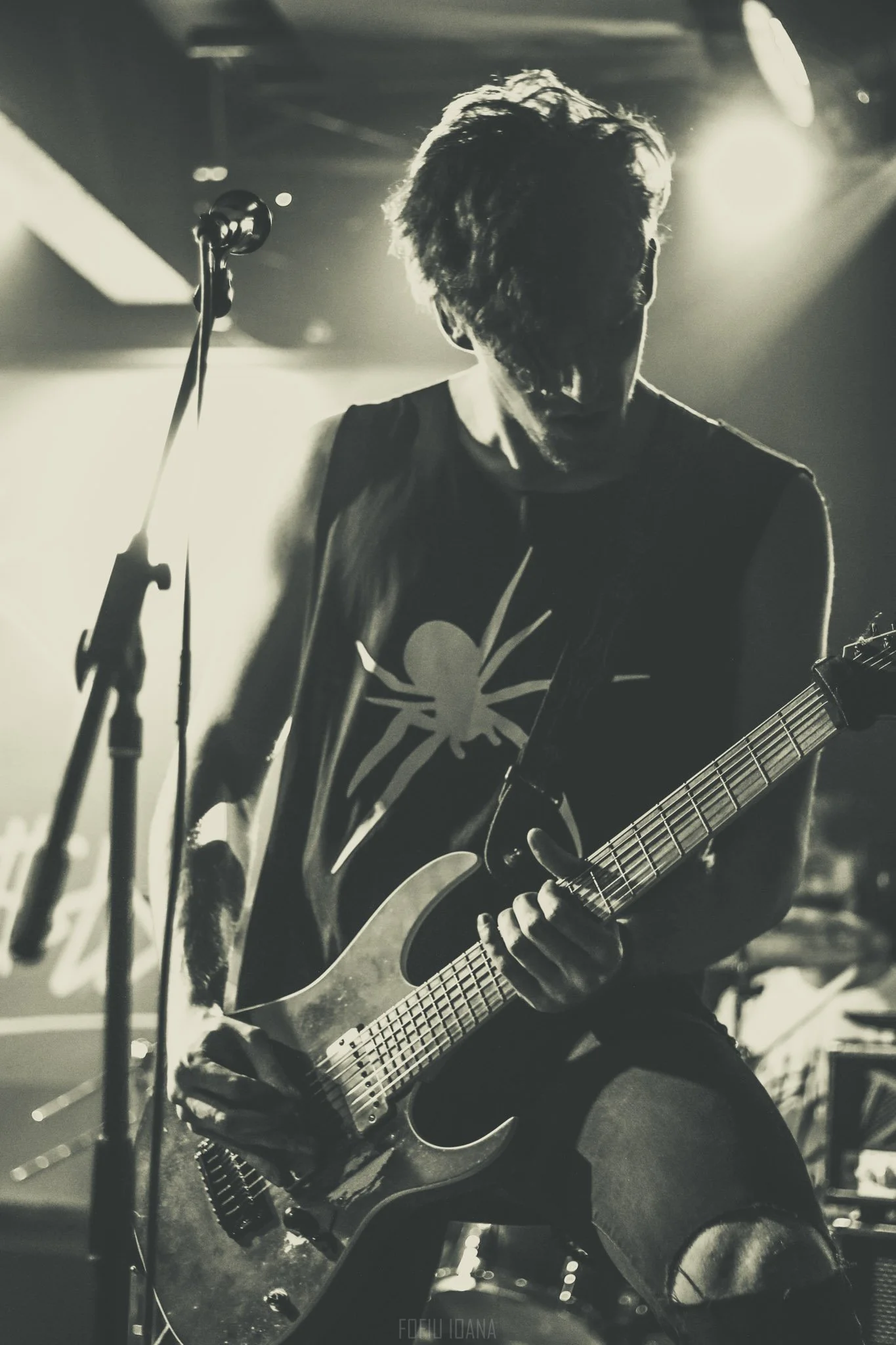 High Status guitarist live on stage in Romania