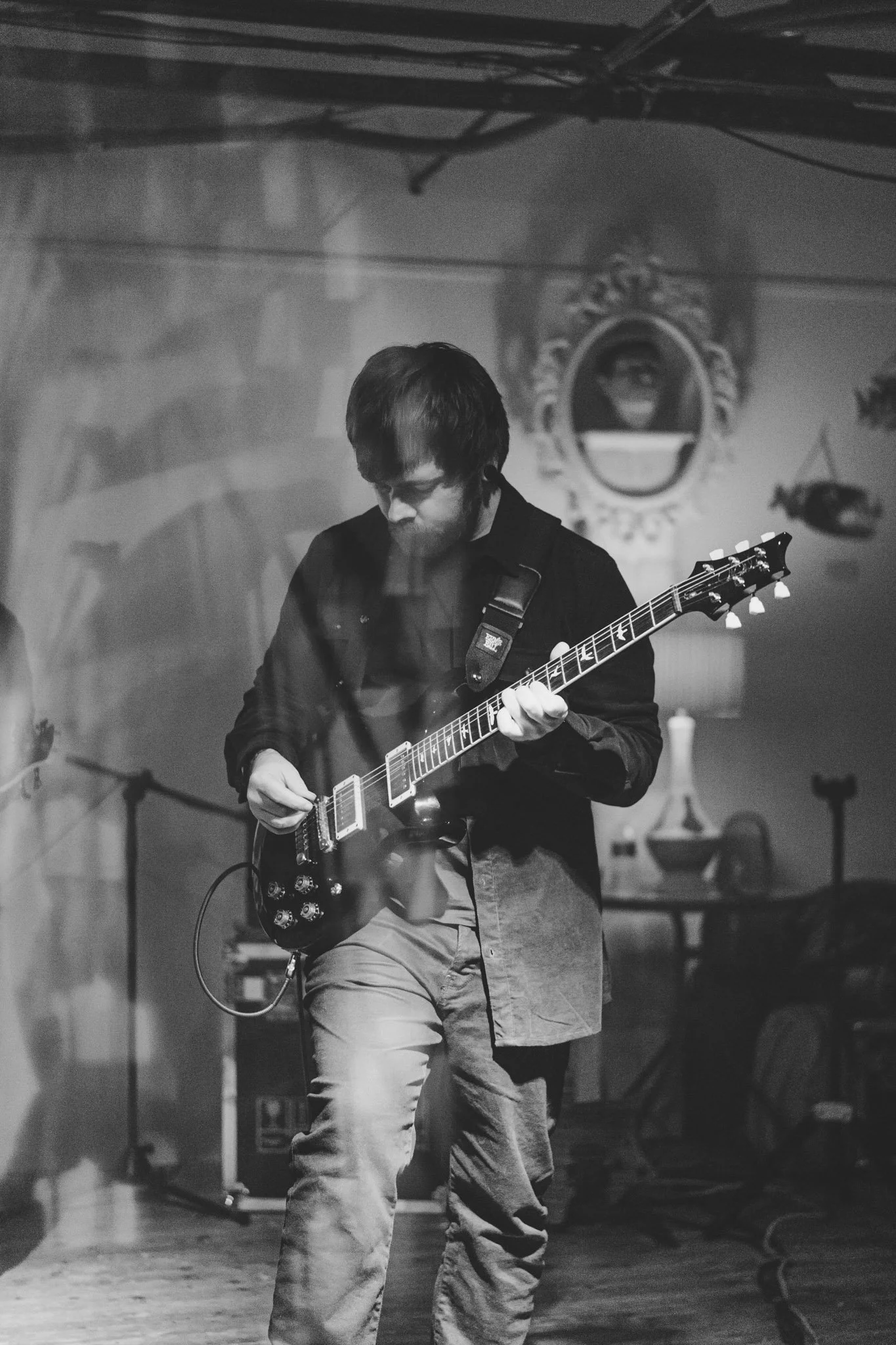 Guitarist from Project Blackbird music live at LTB Showrooms, Coventry West Midlands