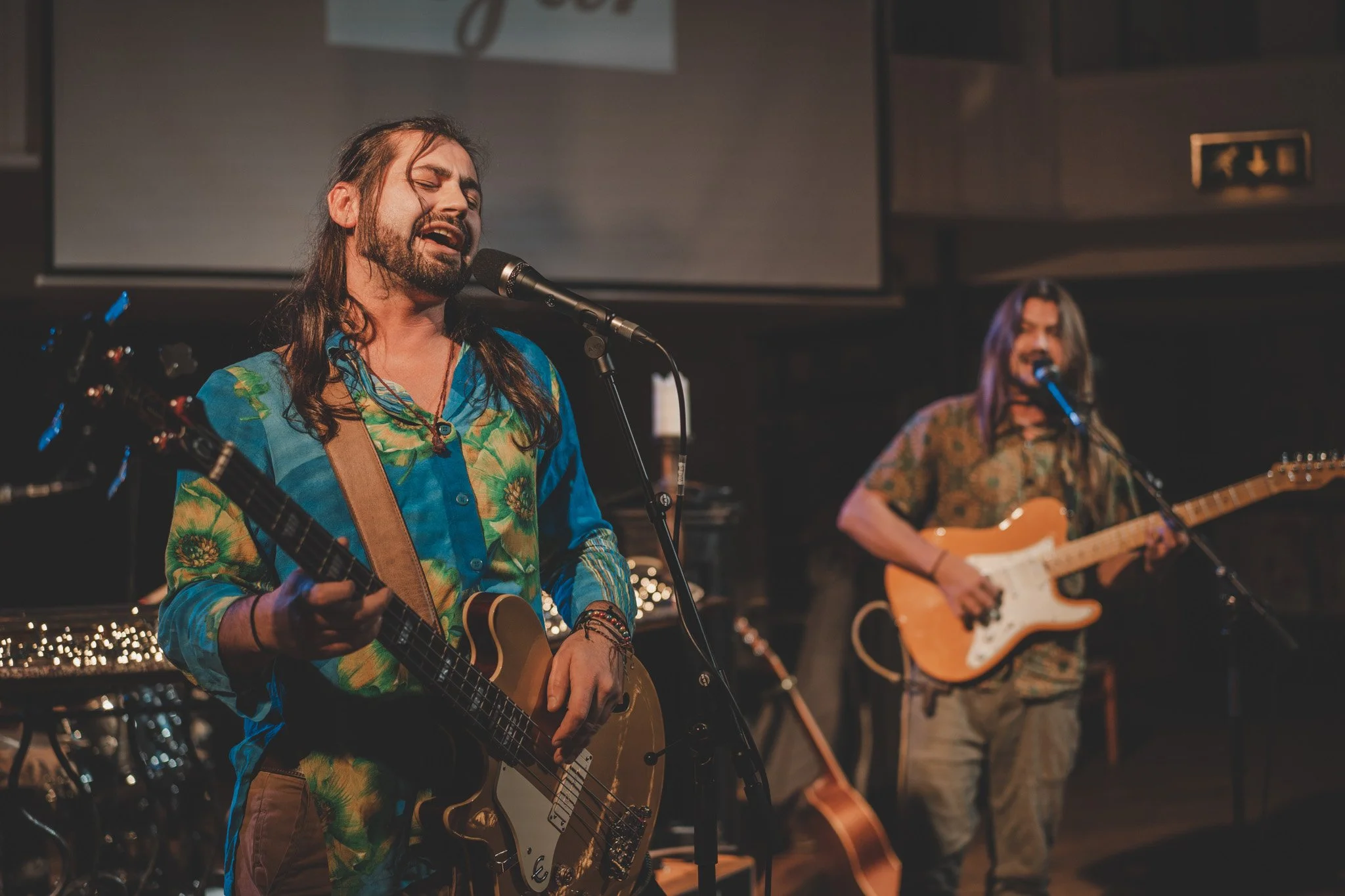 Band members live on stage at LTB Showrooms in Coventry