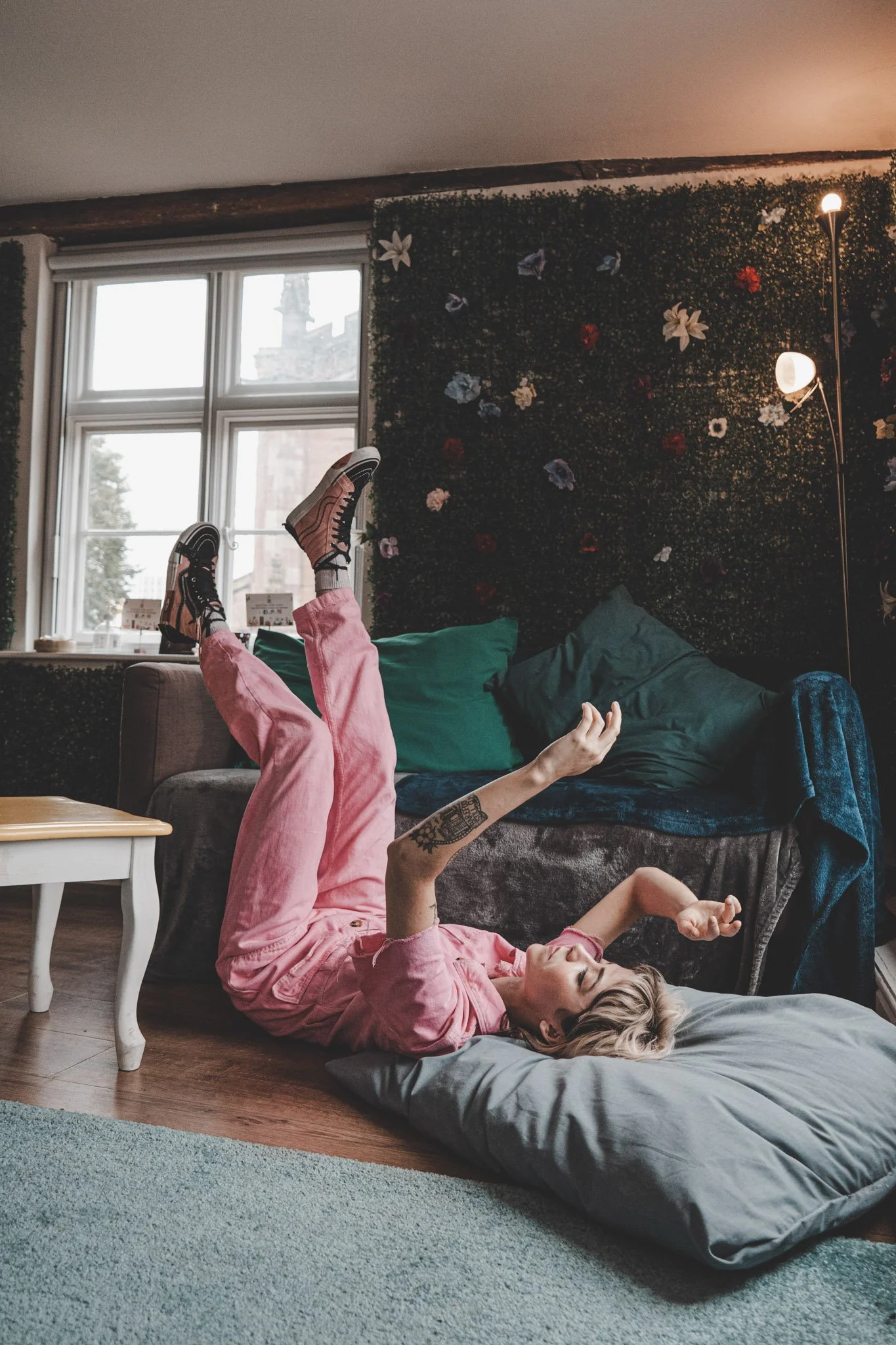 Ynes having a good time at a portrait photo session in Ziferblat, Coventry