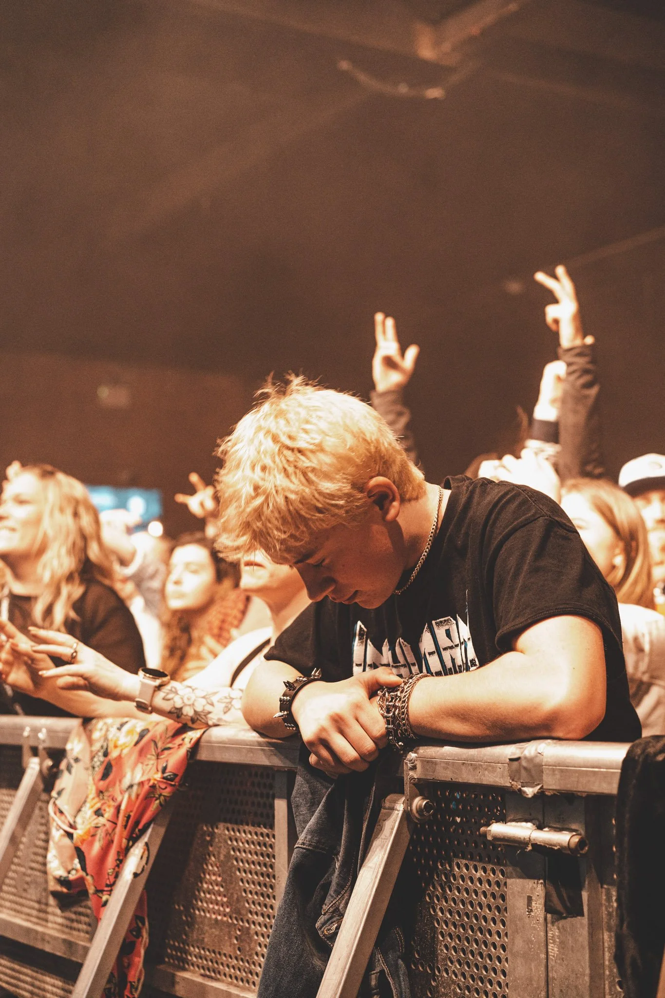 Man from the audience enjoying a live gig at the Mill in Birmingham