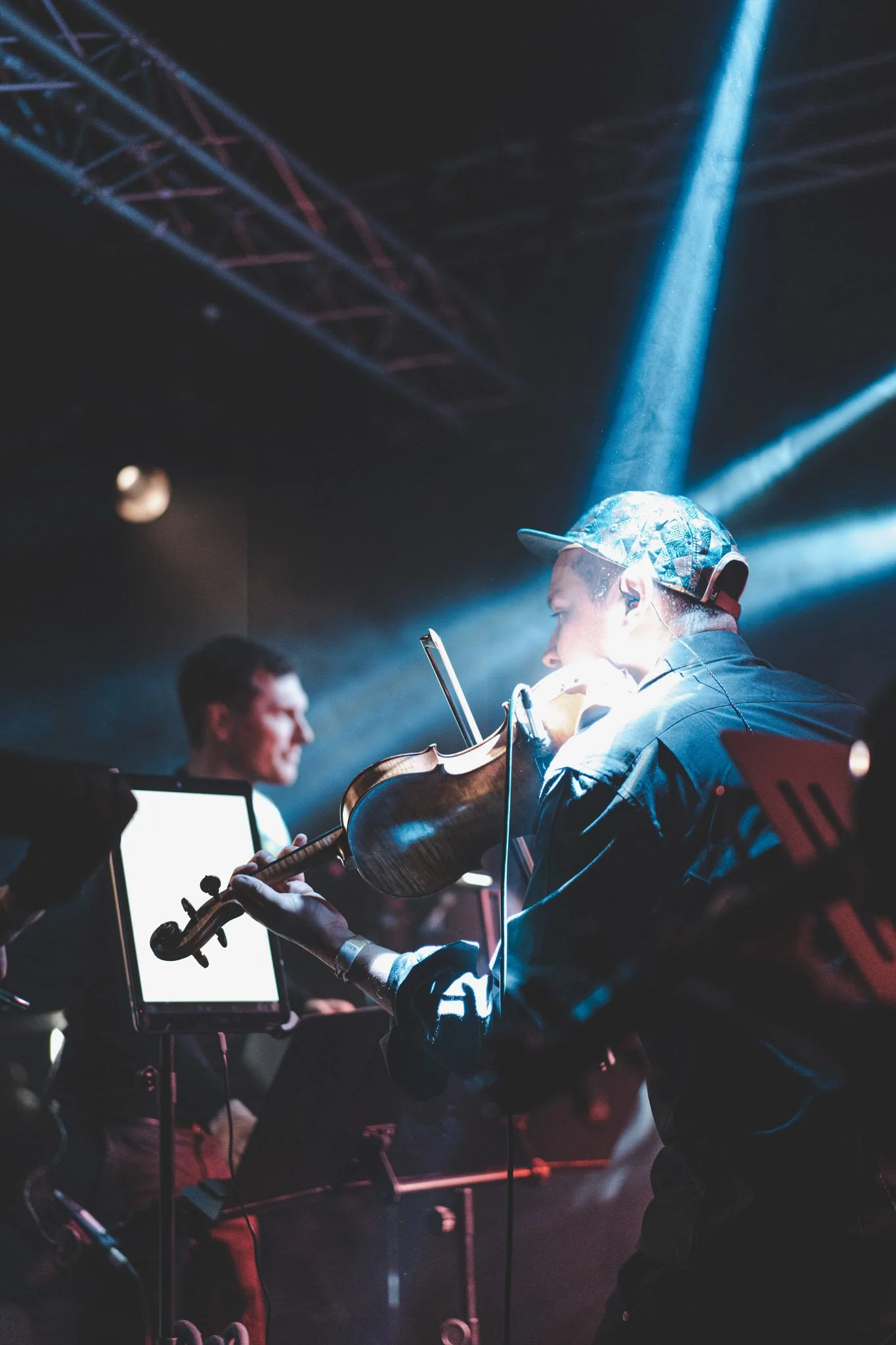 Violin player live on stage at the Mill, Birmingham 