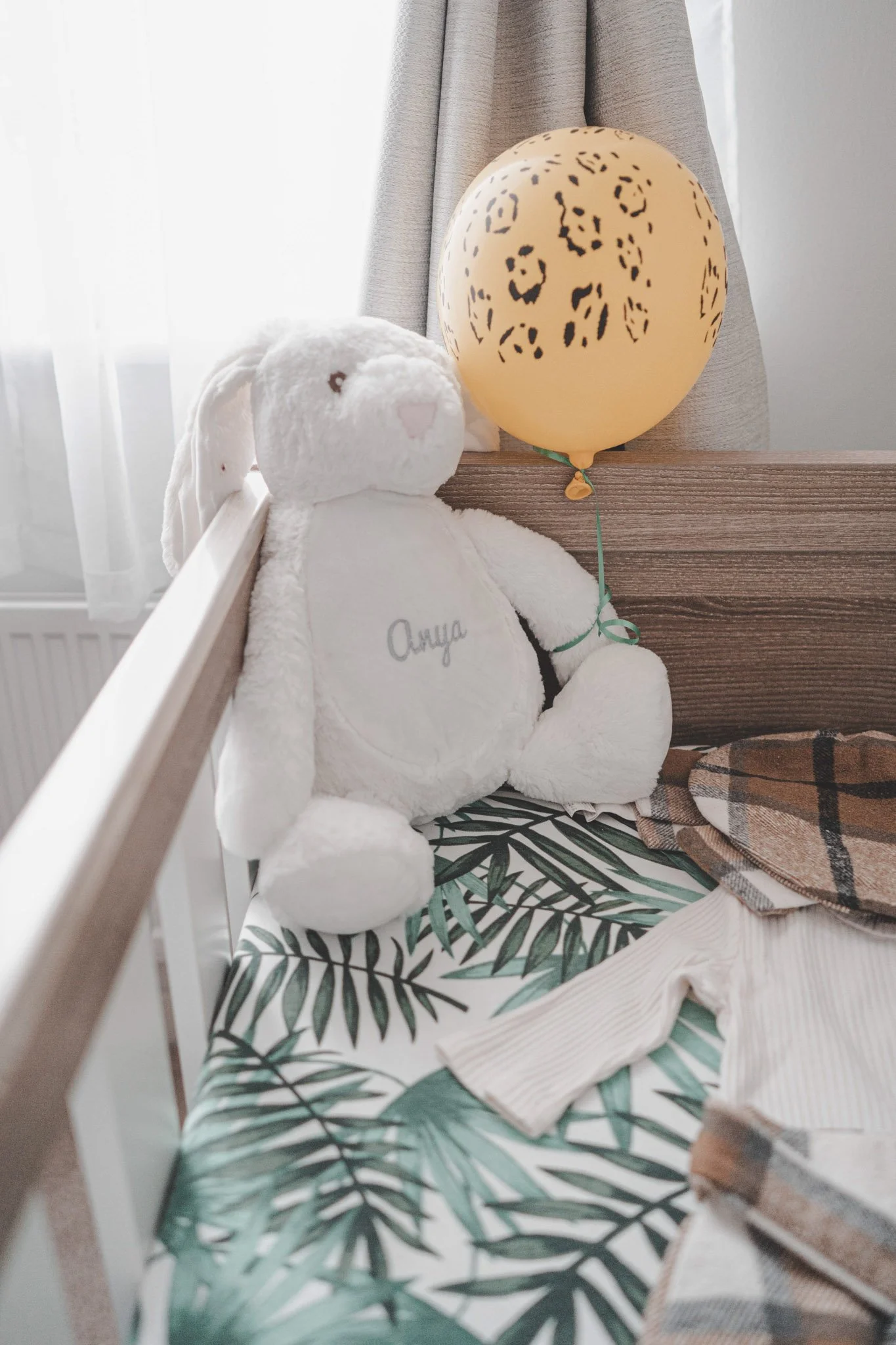 Photo of a teddy bear and a balloon