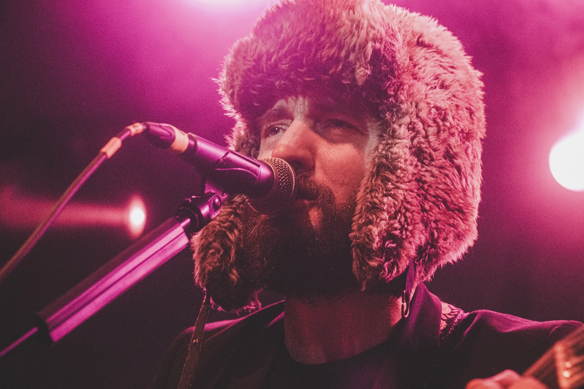 Portrait of singer live on stage at Form Space, Cluj-Napoca