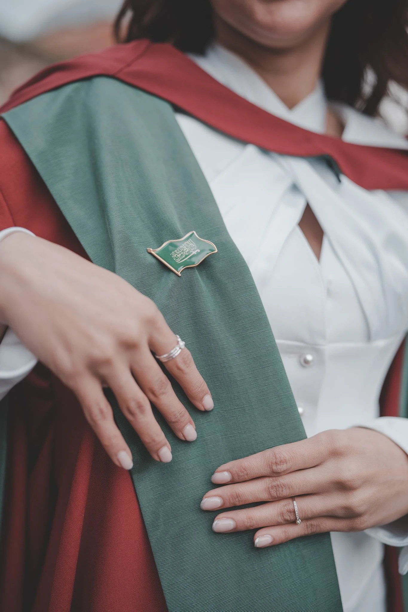 Detail of a pin and rings 