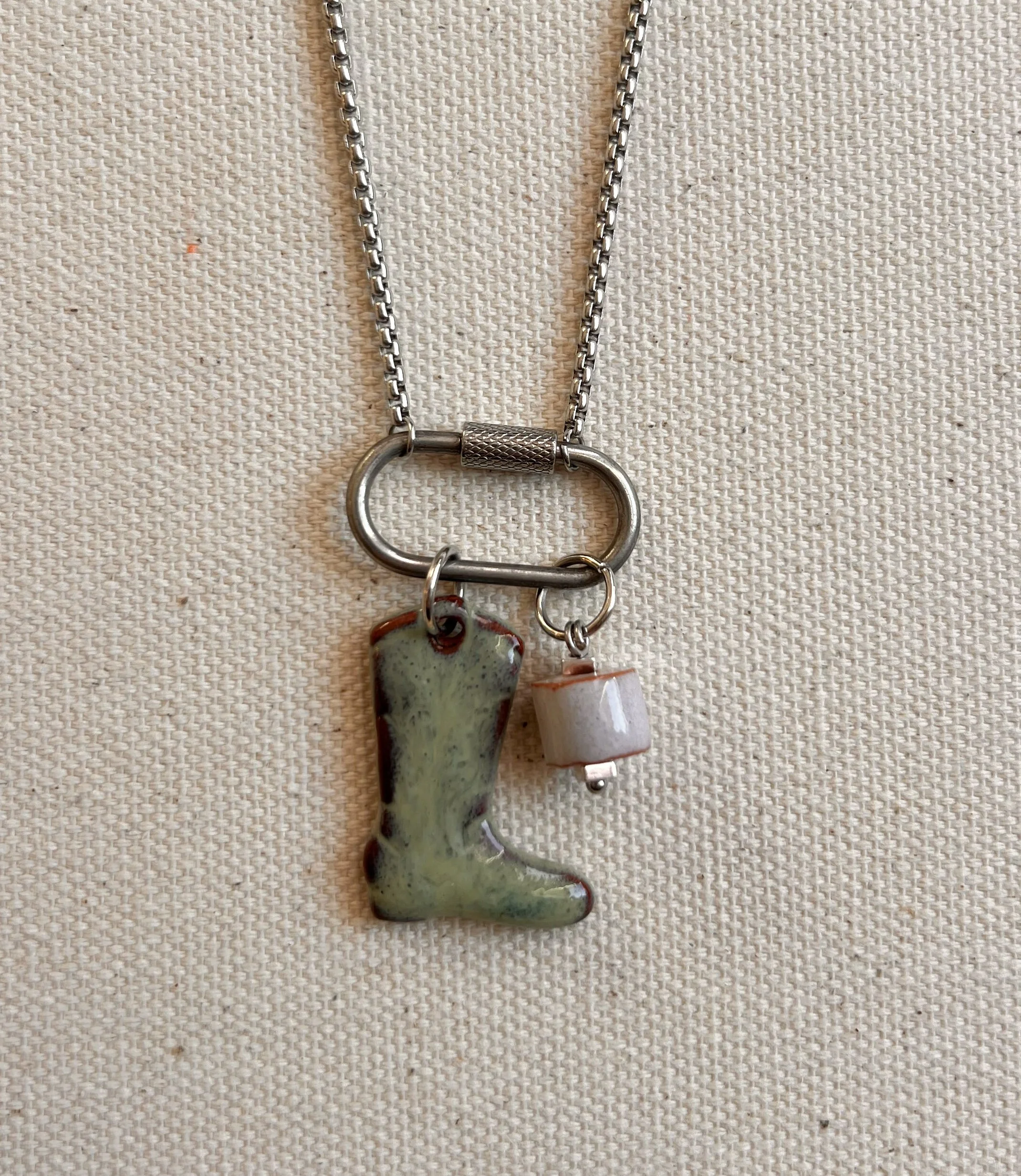 Cowgirl Carabiner Charm Necklace