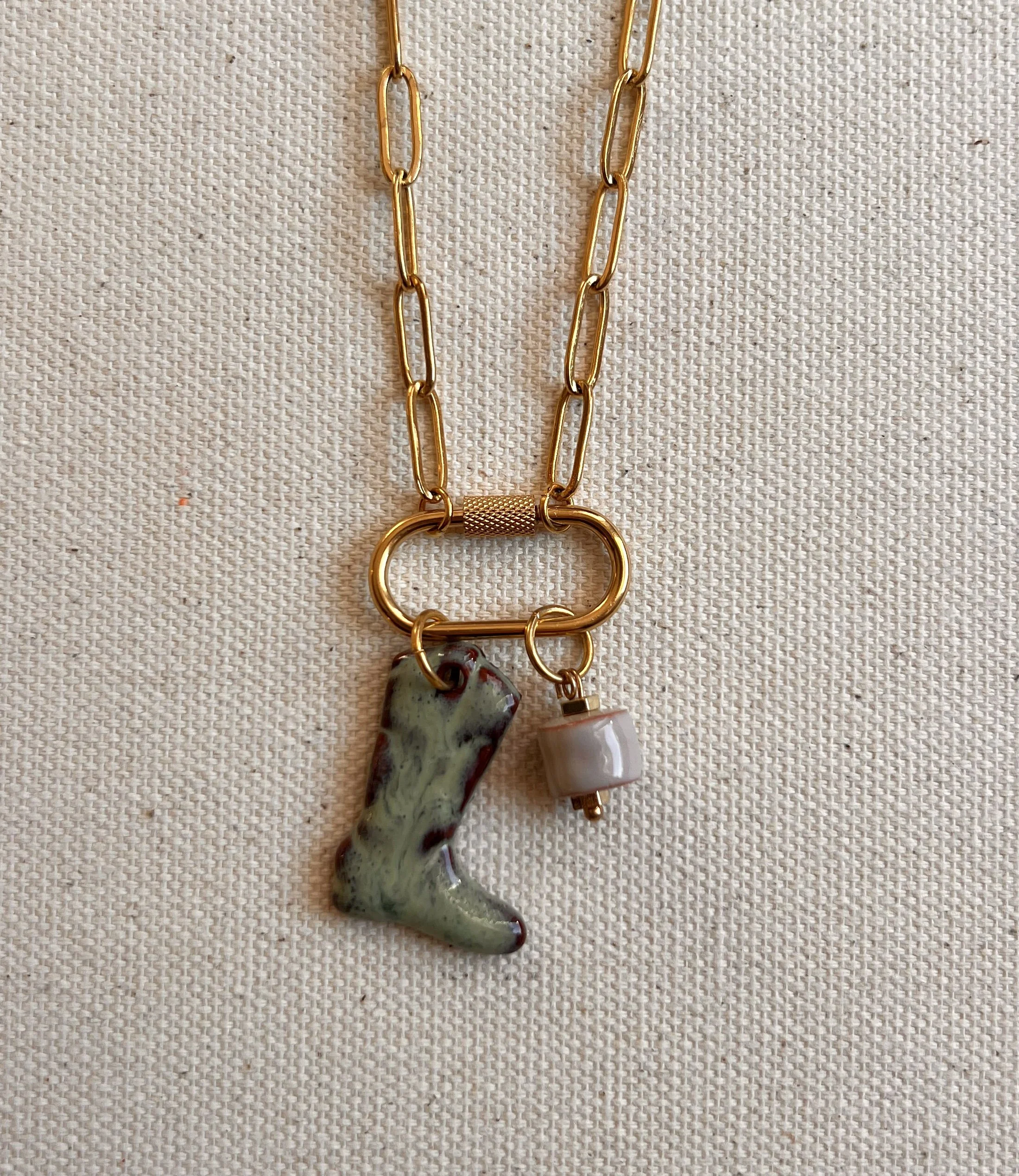 Cowgirl Carabiner Charm Necklace