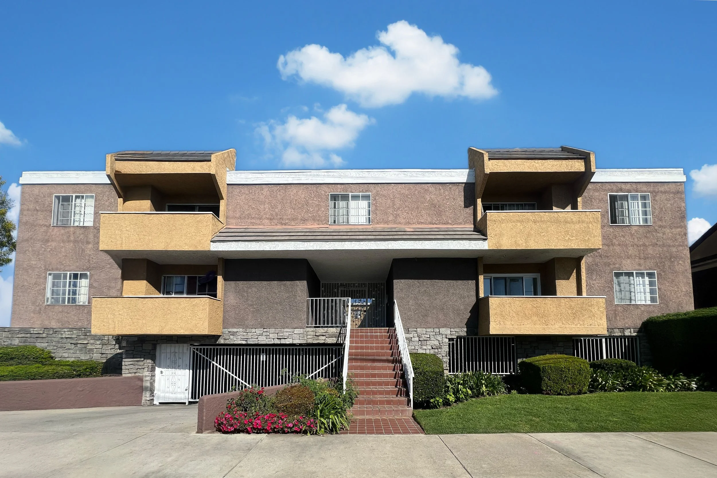A beautiful day at Valley Glen! This photo shows the front of the building. 