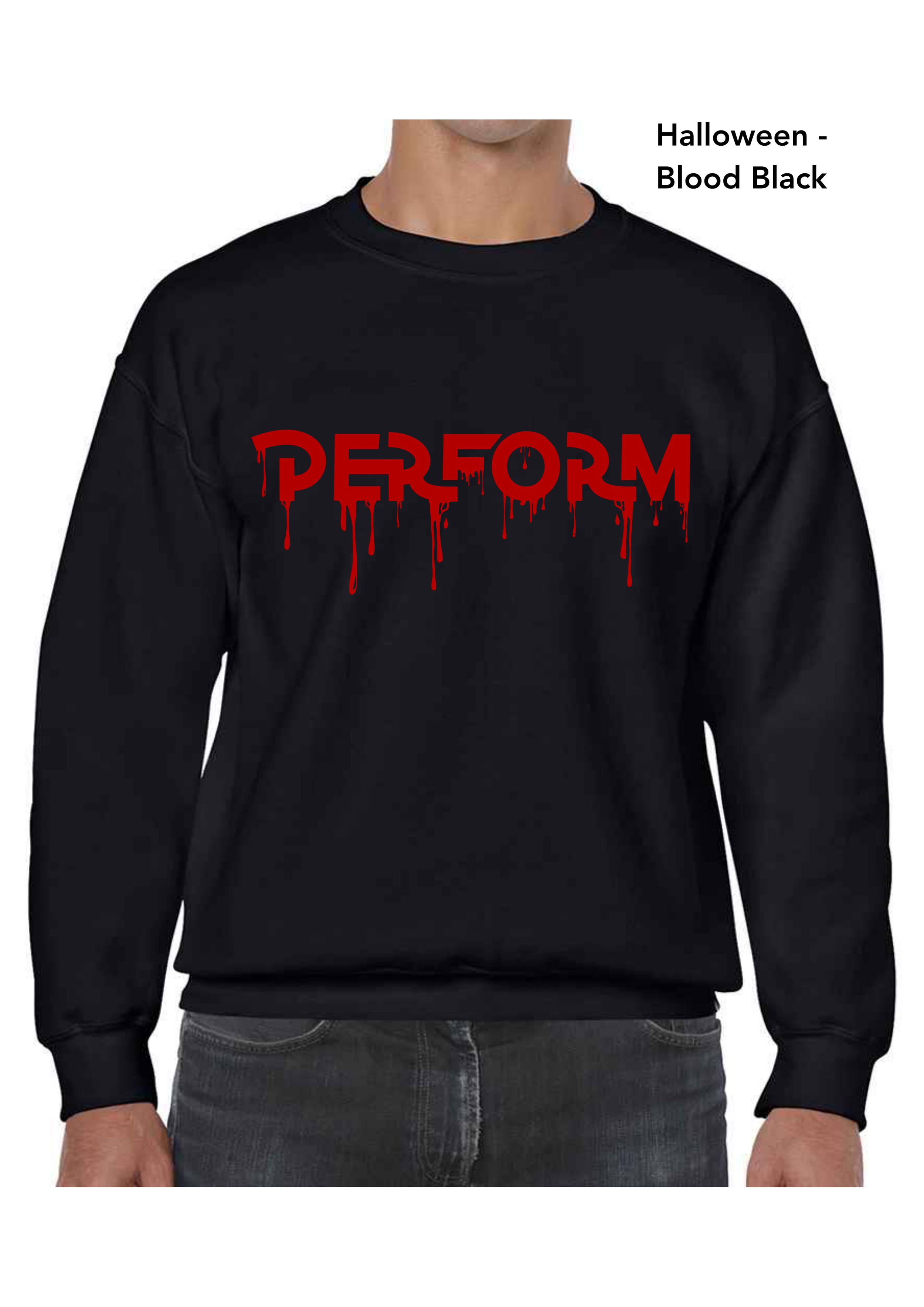 Uniform Sweatshirts - Halloween Blood Black.png