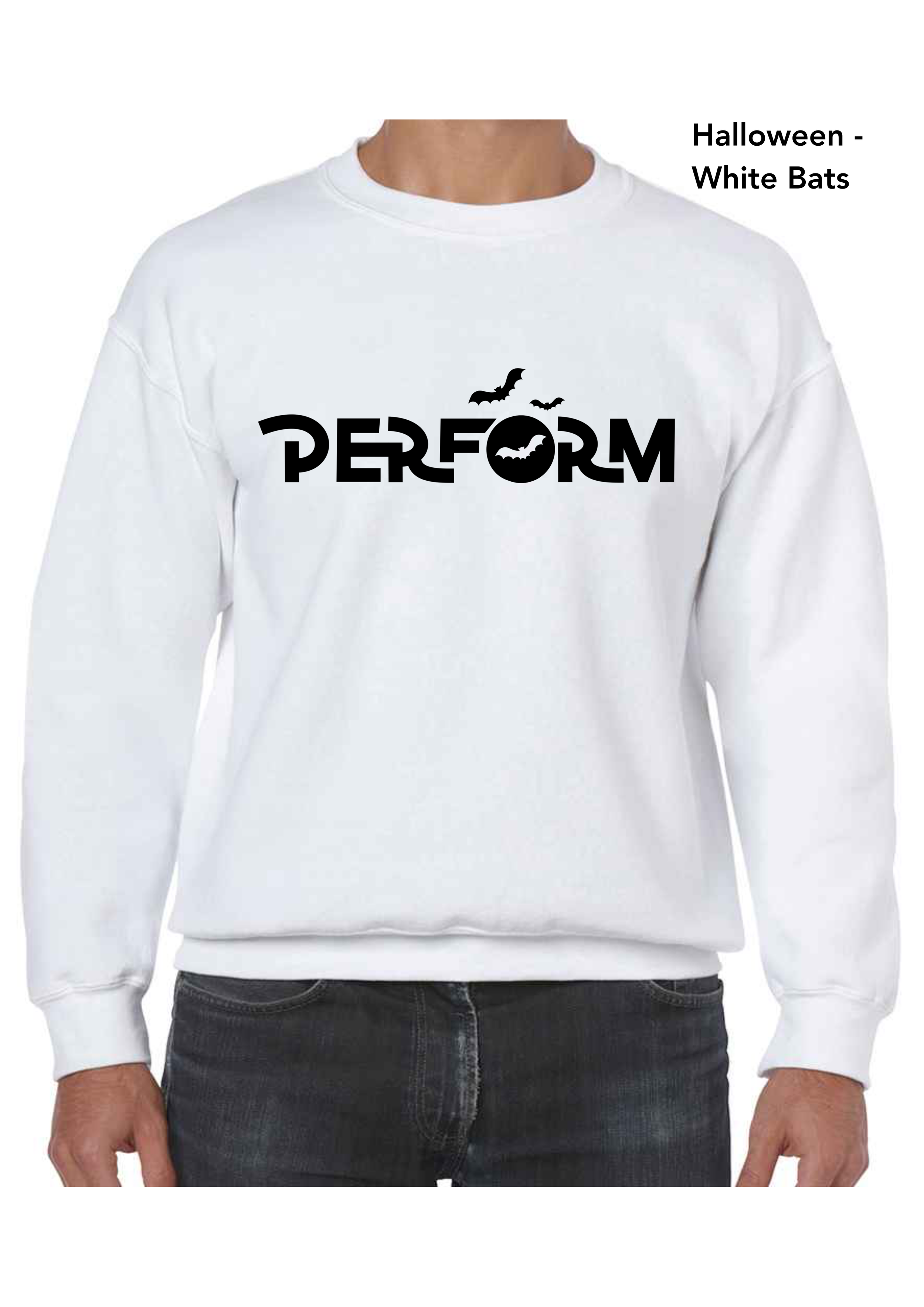 Uniform Sweatshirts - Halloween Bats White.png