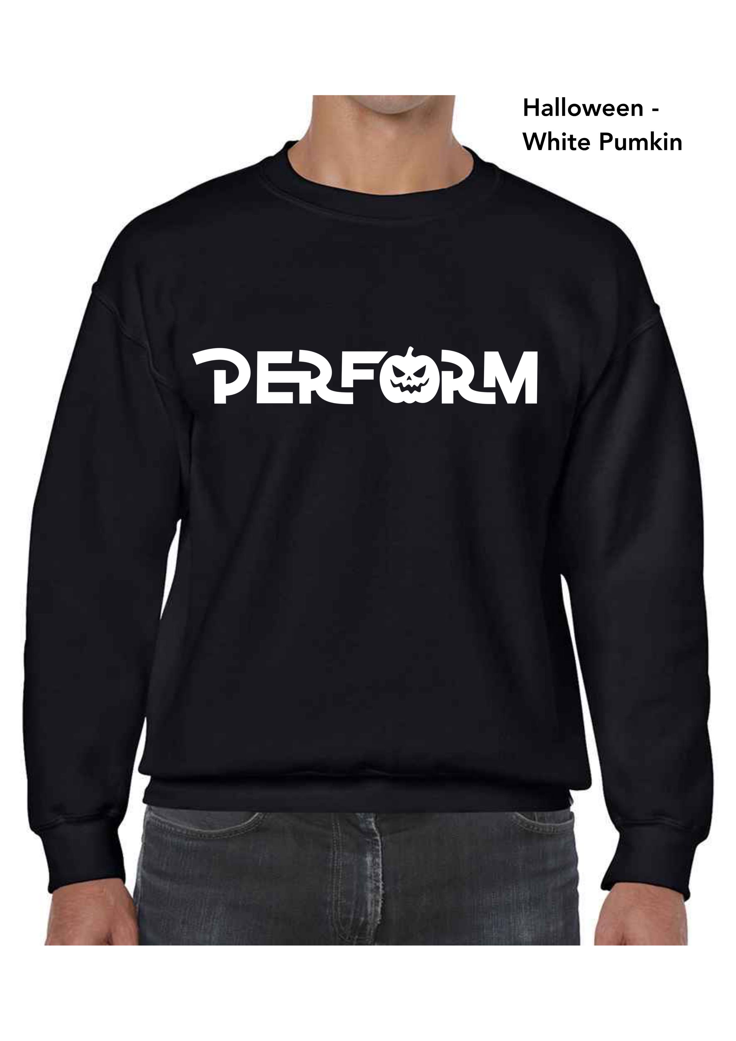 Uniform Sweatshirts - Halloween Pumpkin White.png