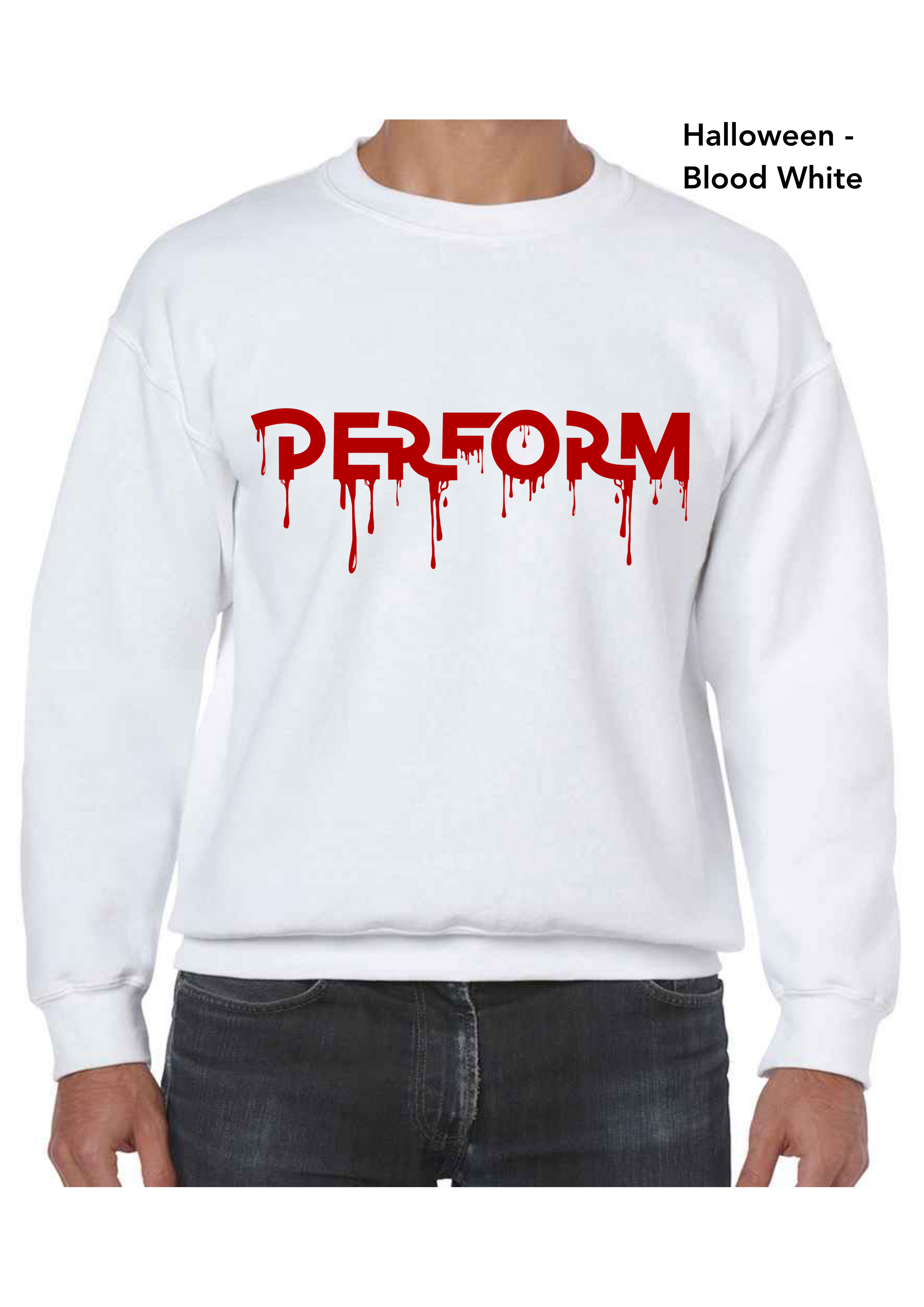 Uniform Sweatshirts - Halloween Blood White.png