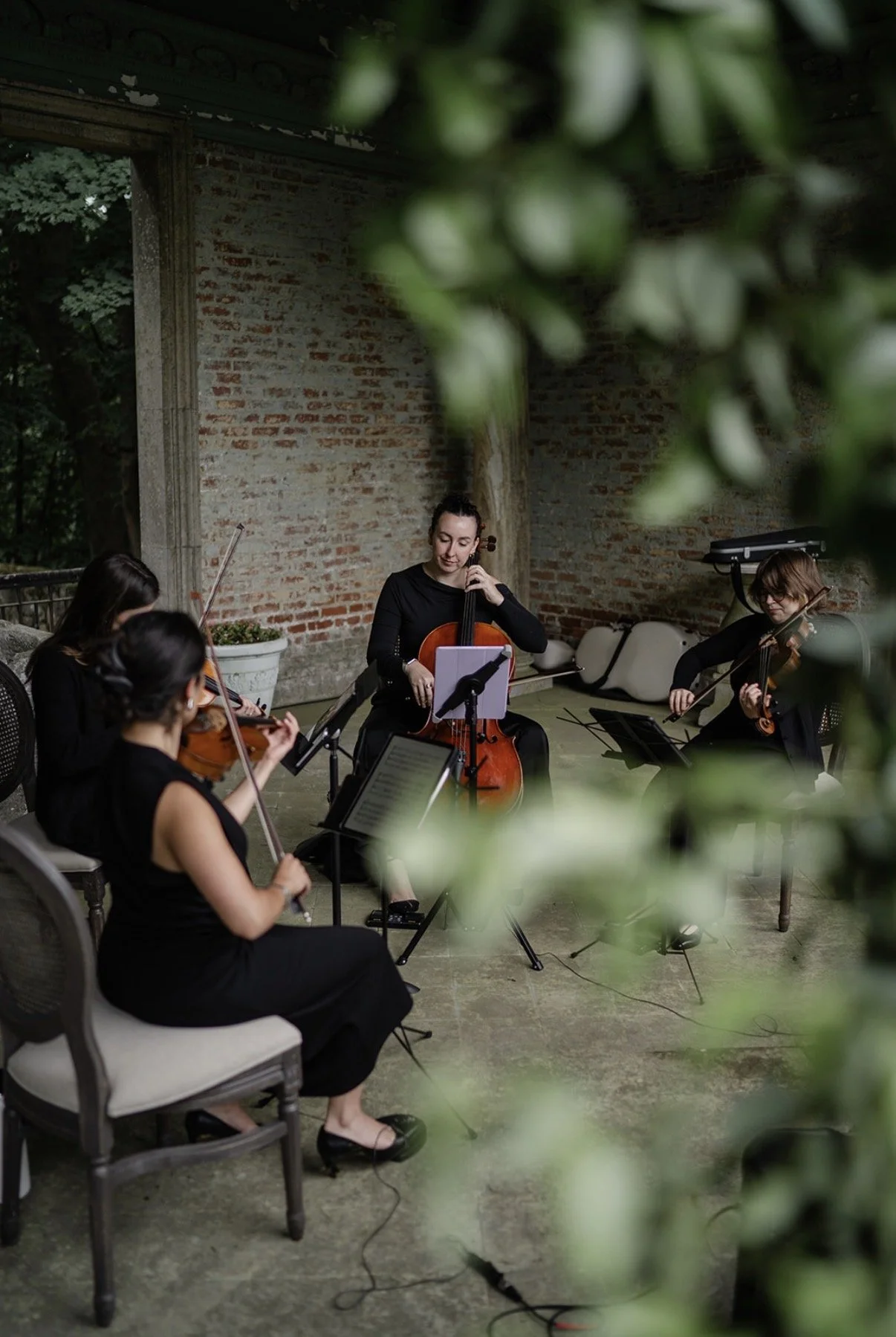 string quartet performing at Southern California wedding