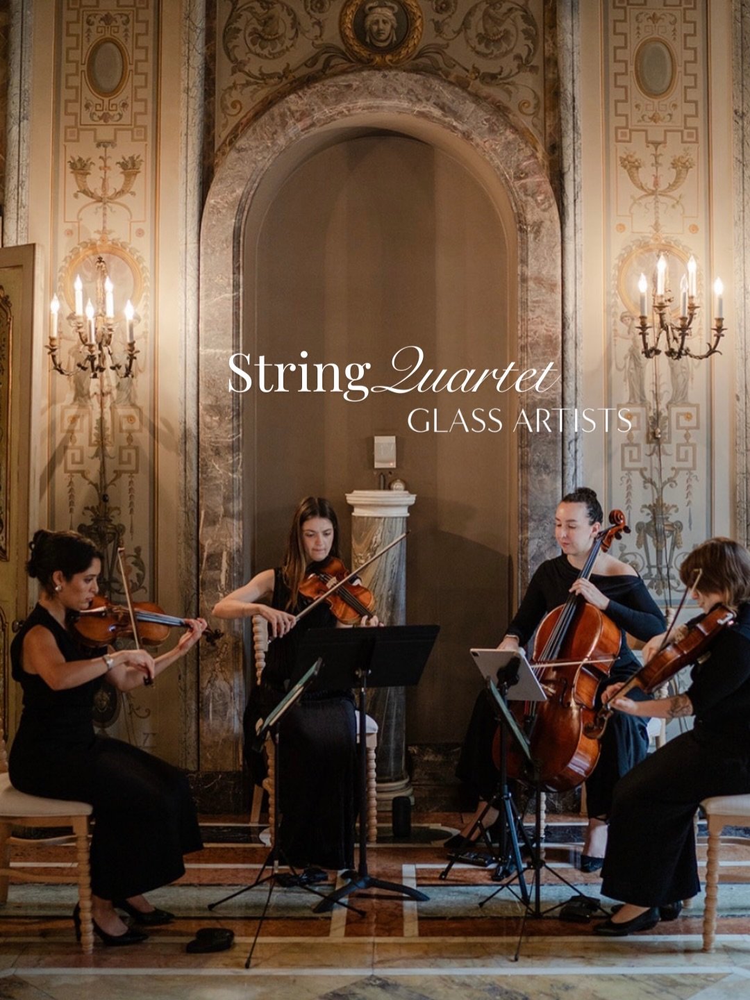 One Vision. Every Setting.

From solo violin to full ensembles, Glass Artists brings refined live music to every space and every moment, matched perfectly to your celebration.

#GlassArtists
#WeddingMusic
#LuxuryWeddings
#LiveEventMusic