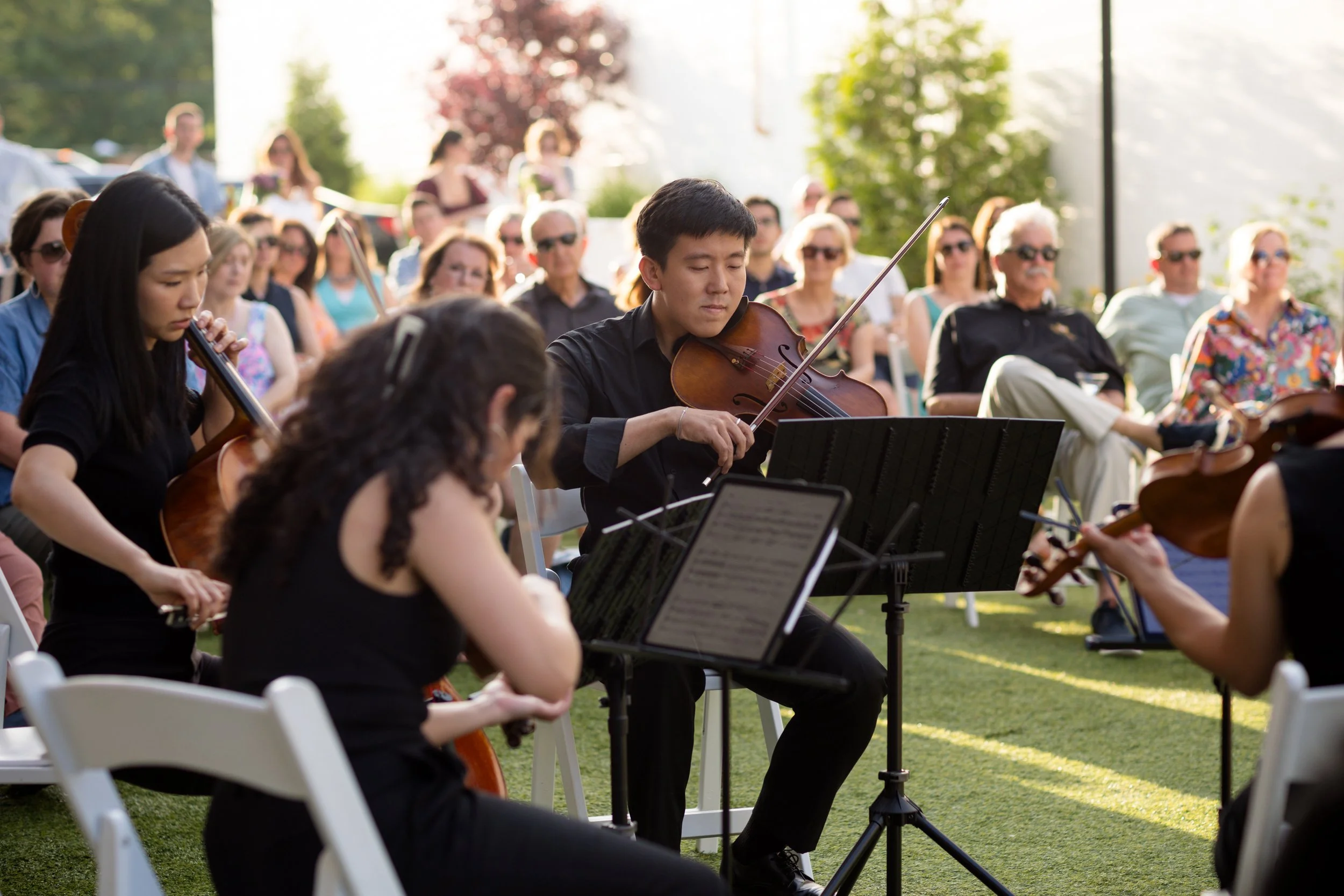 string quartet performing at New York wedding