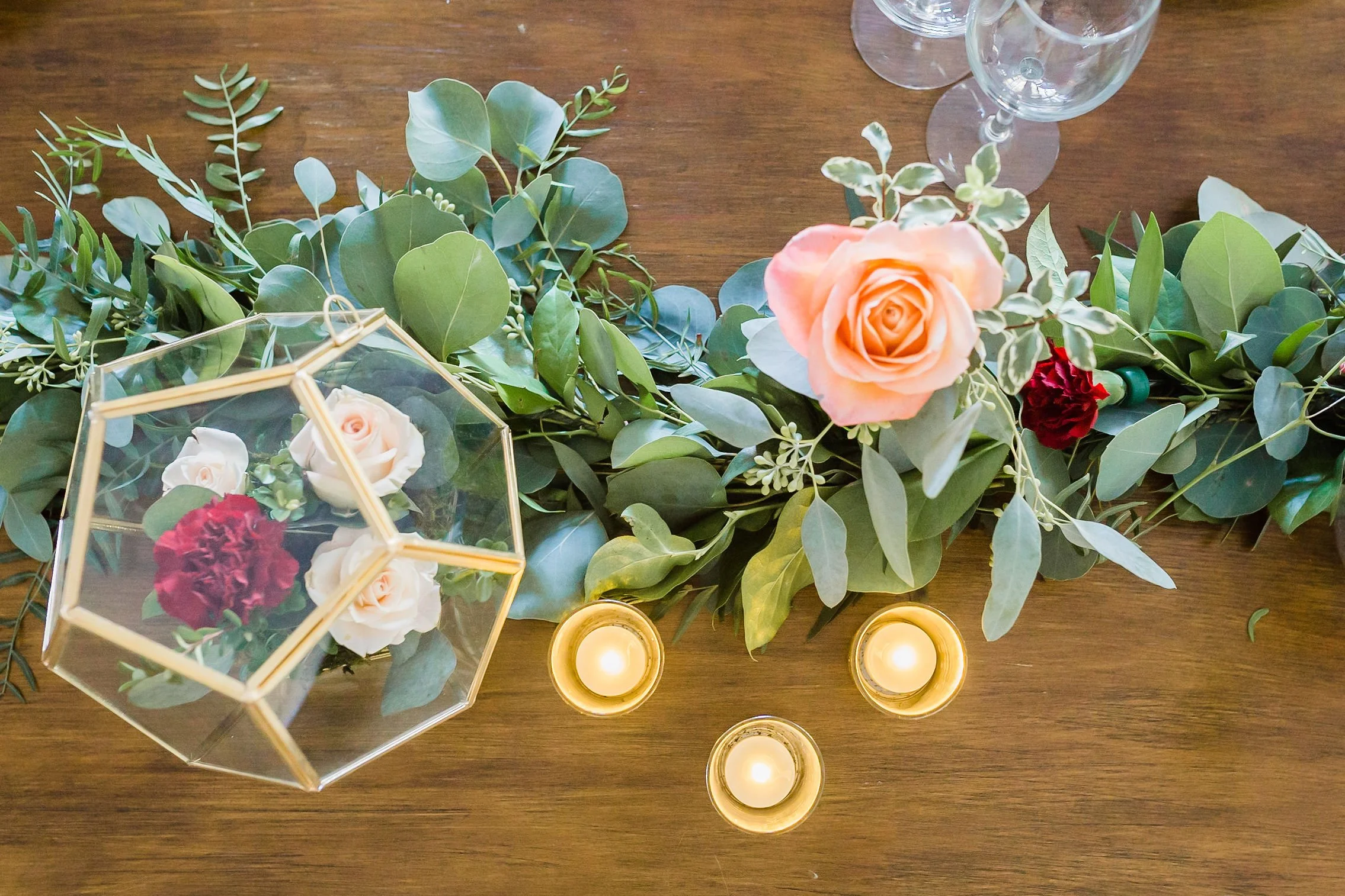   EUCALYPTUS GARLAND: $40 STARTING AT 2 FT  $20/EXTRA FT  + $30/EVERY 5 STEMS   