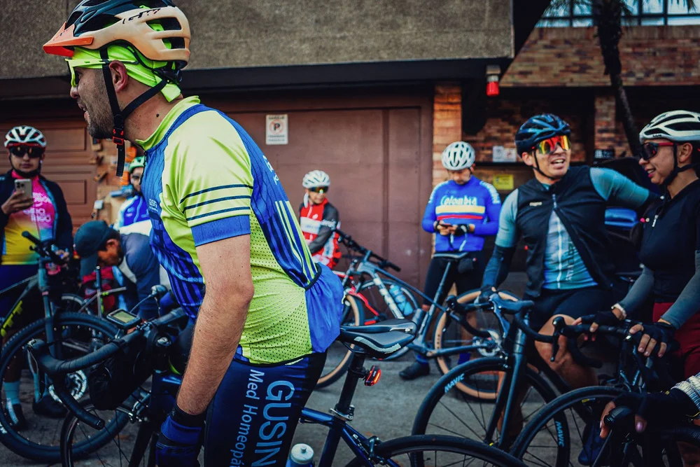 Group of cyclists