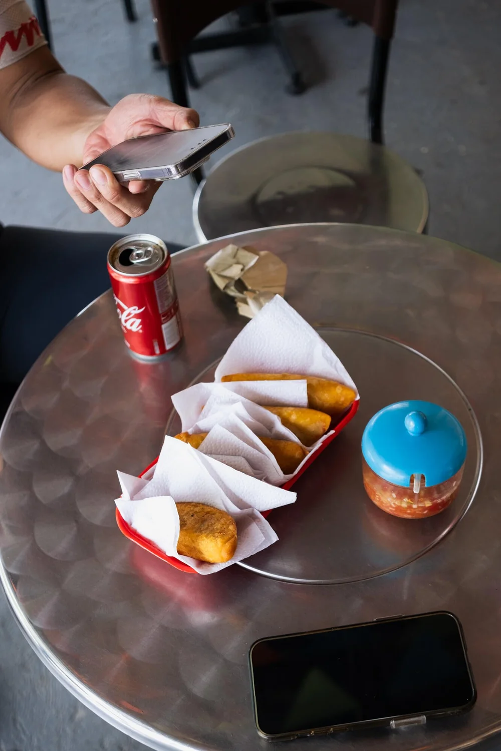 A roadside table with local food, Into Coffee Heartlands