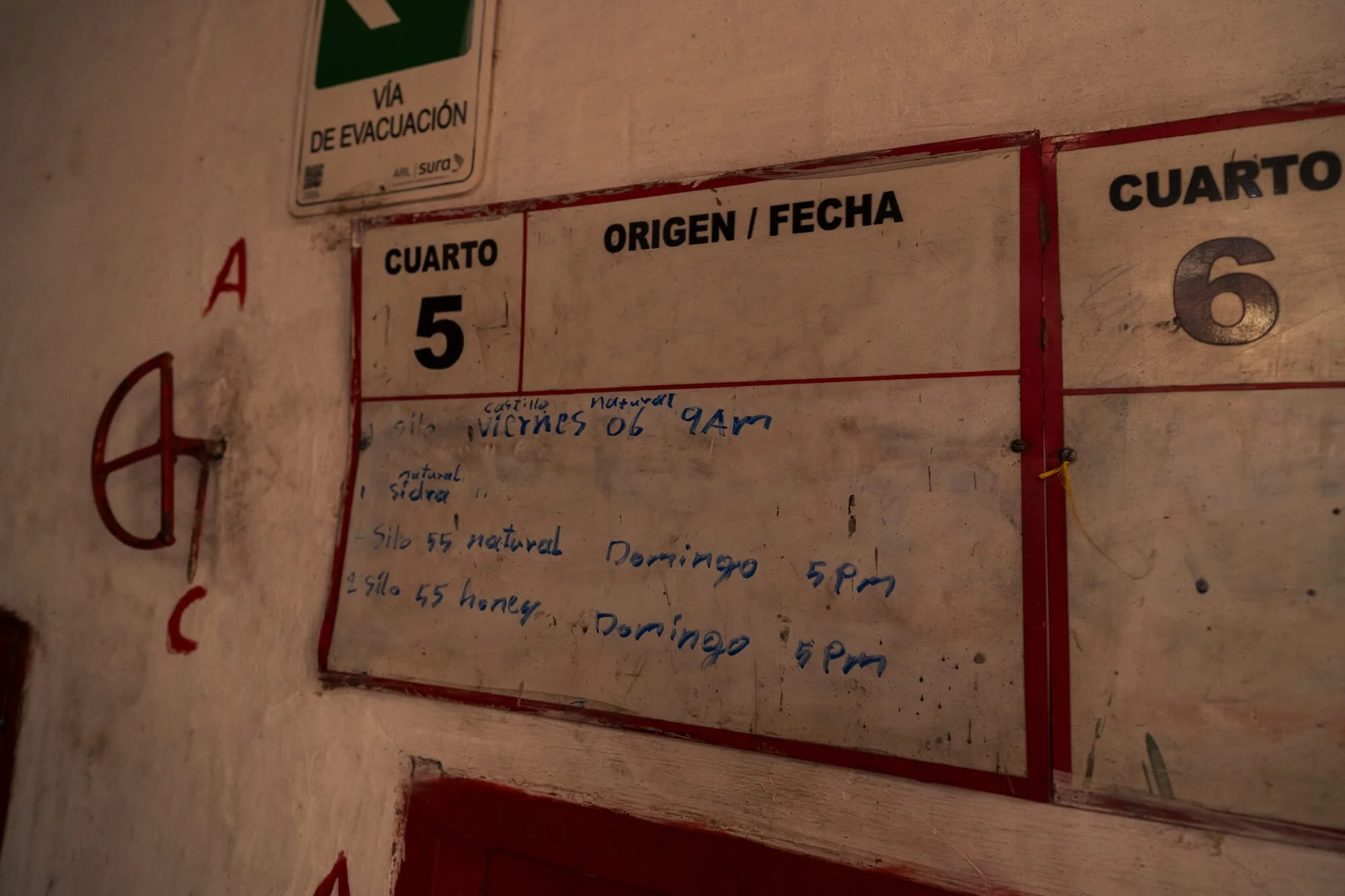 Coffee farm tour chart