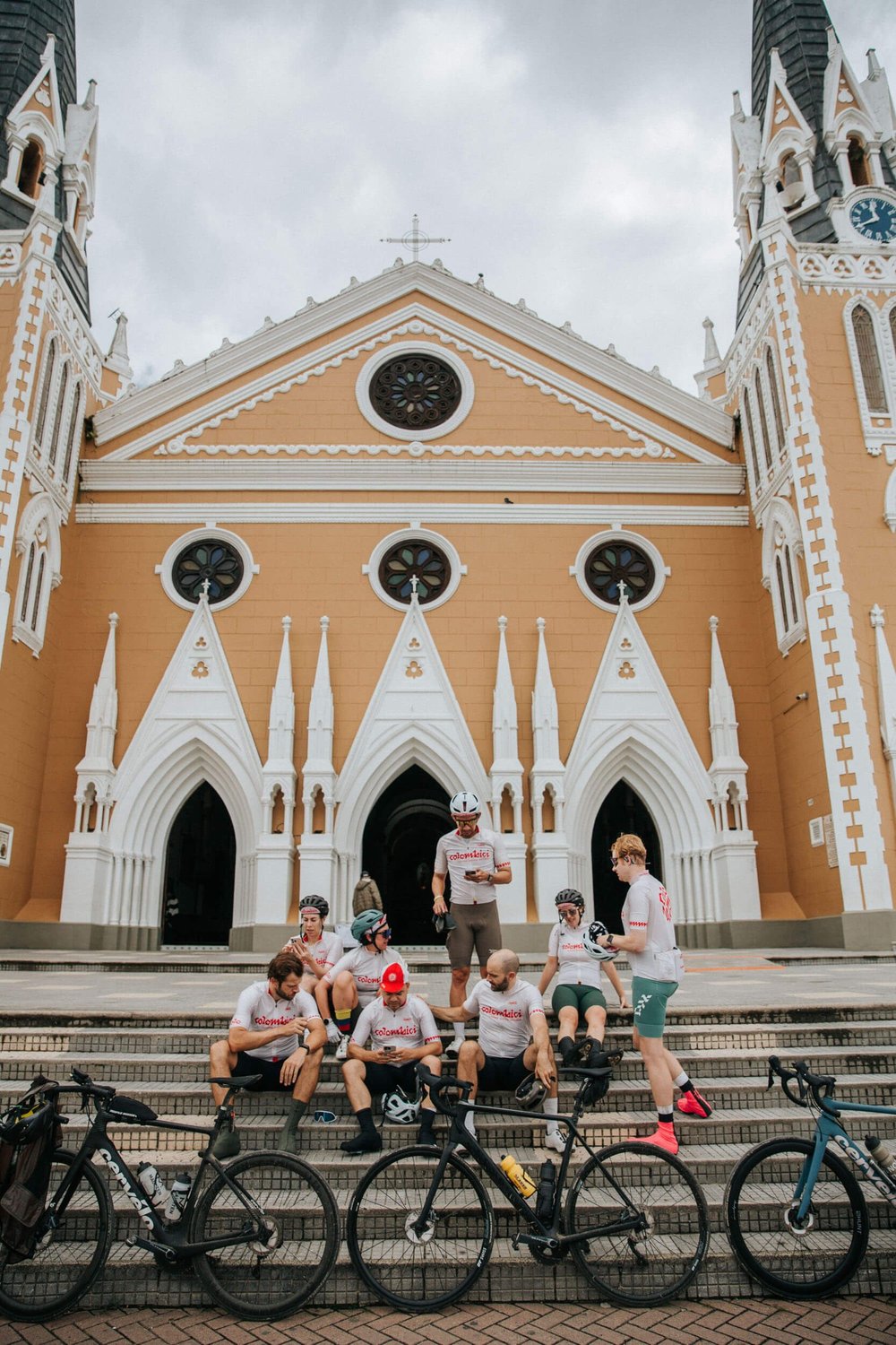 Group at church plaza