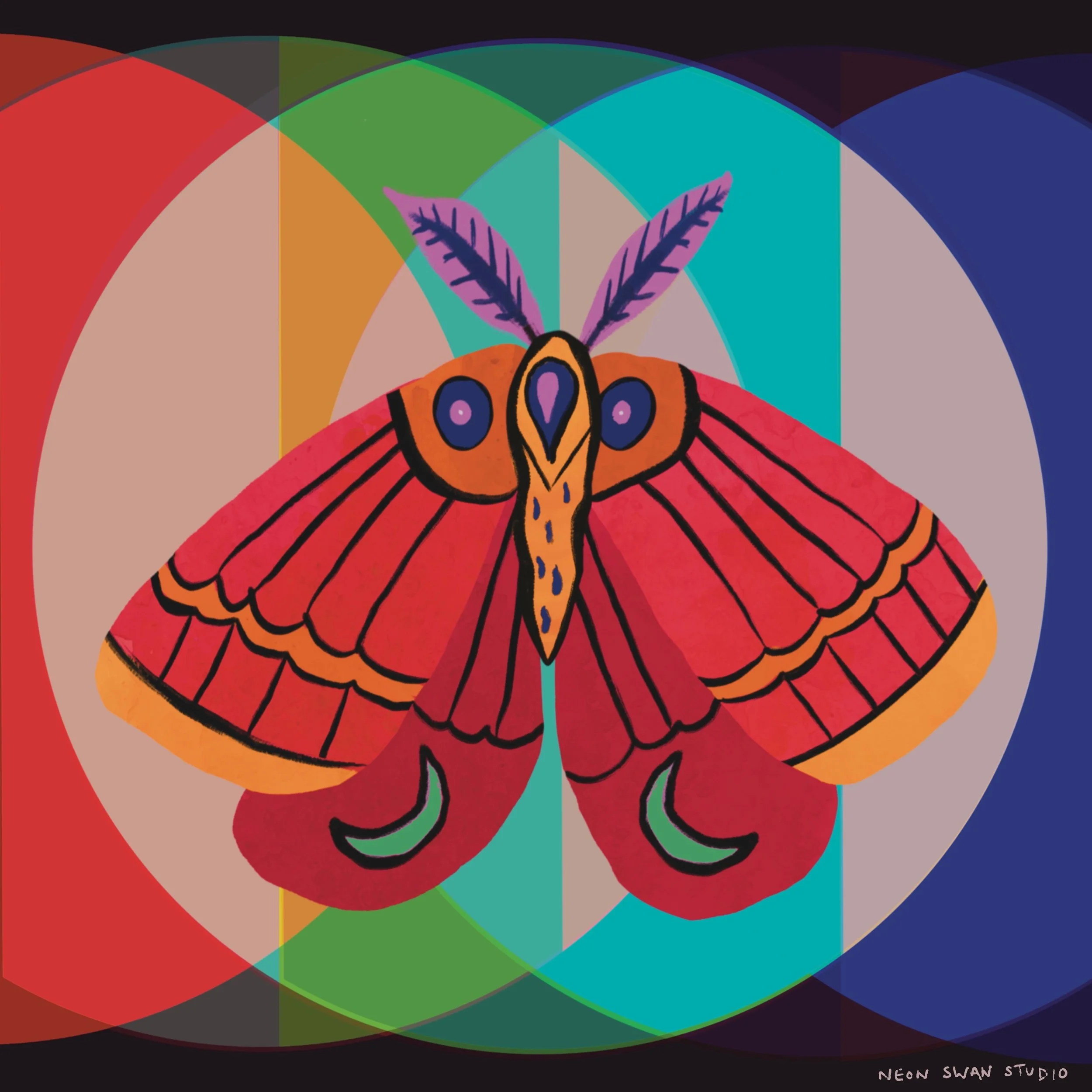 Chromatic Moth Giclée Print