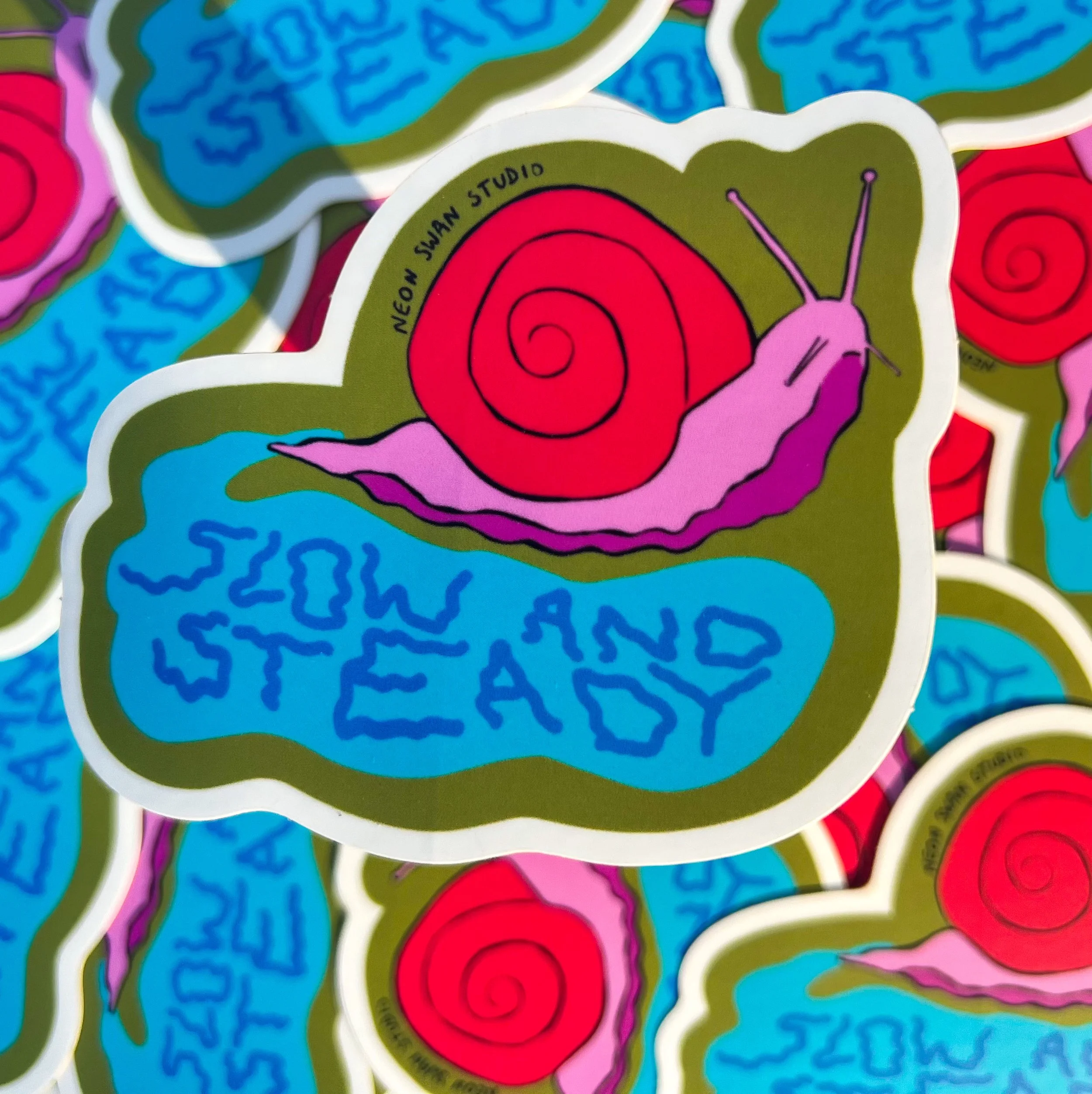 Slow and Steady Snail Sticker