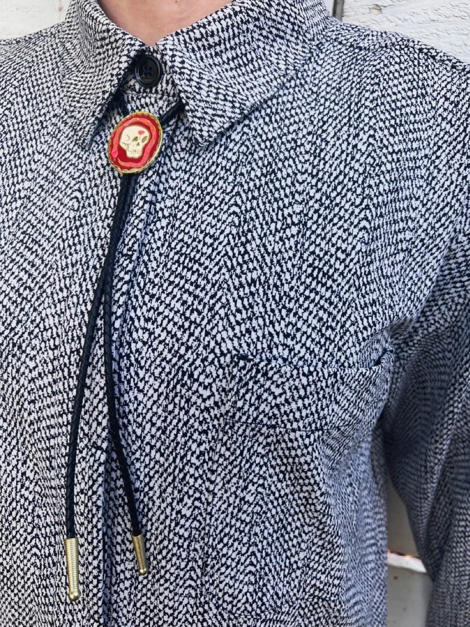 Skull and Snake Bolo Tie