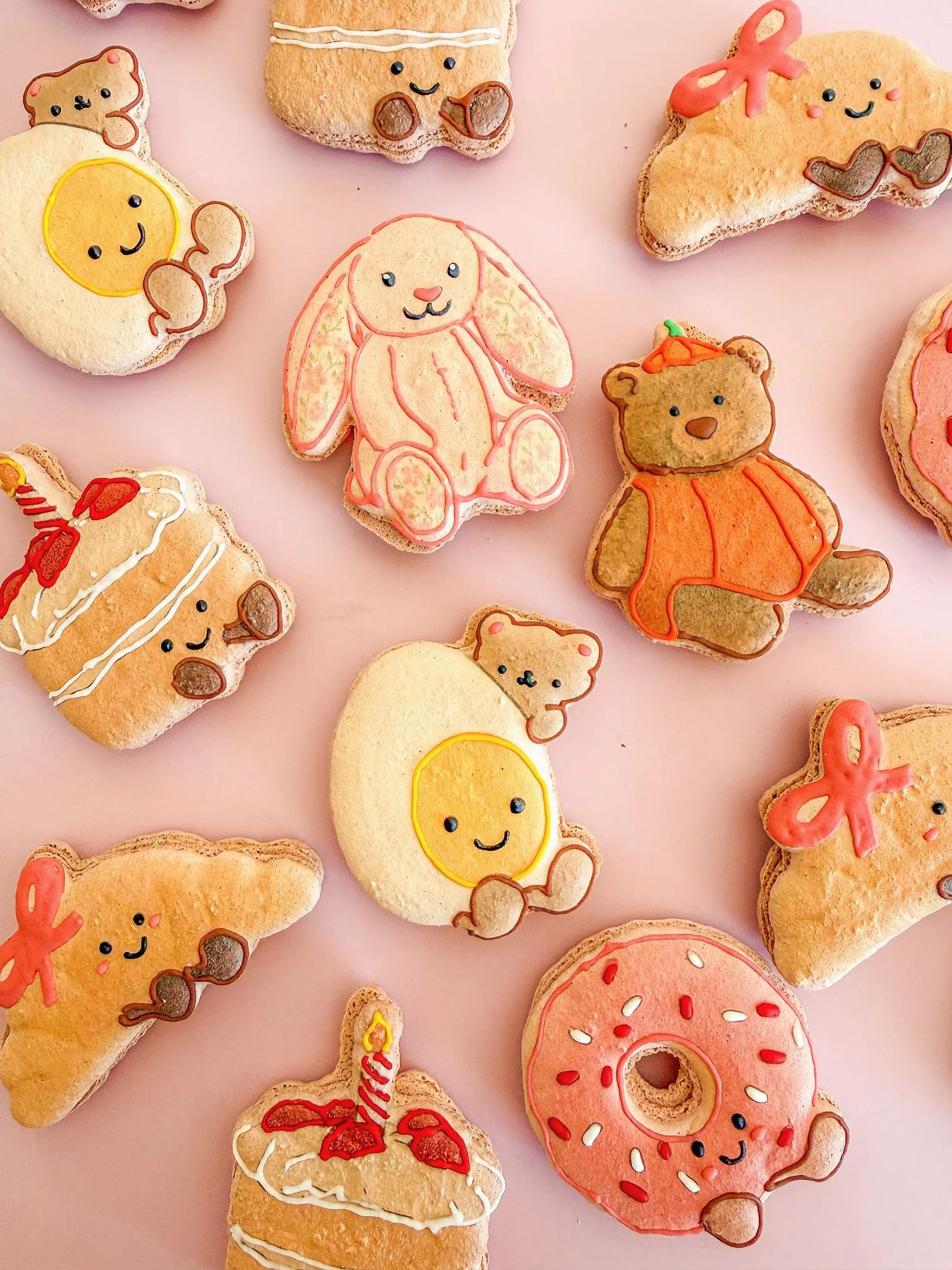 12 Custom Character Macarons