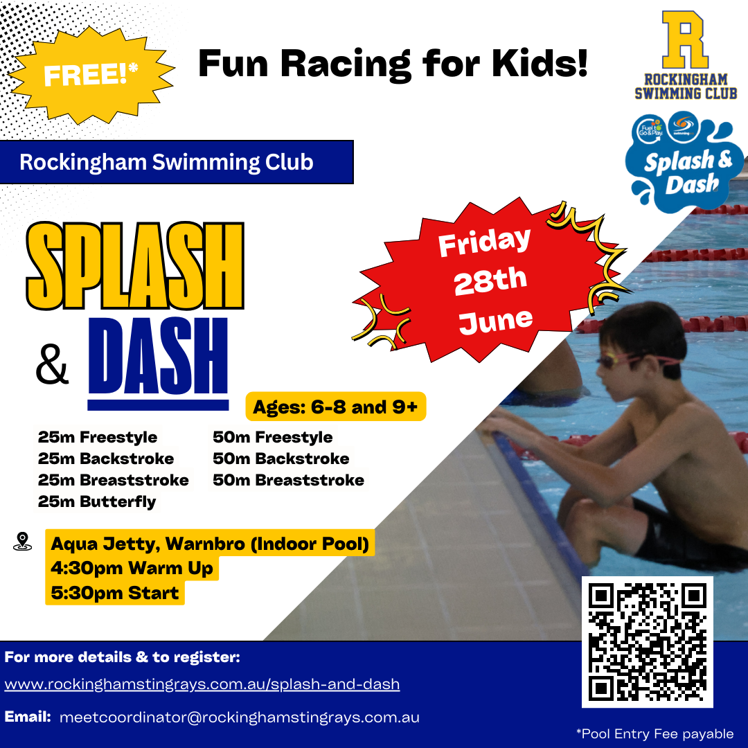 Pool Adash Splash and Dash Club Night (non club members) — Rockingham Stingrays