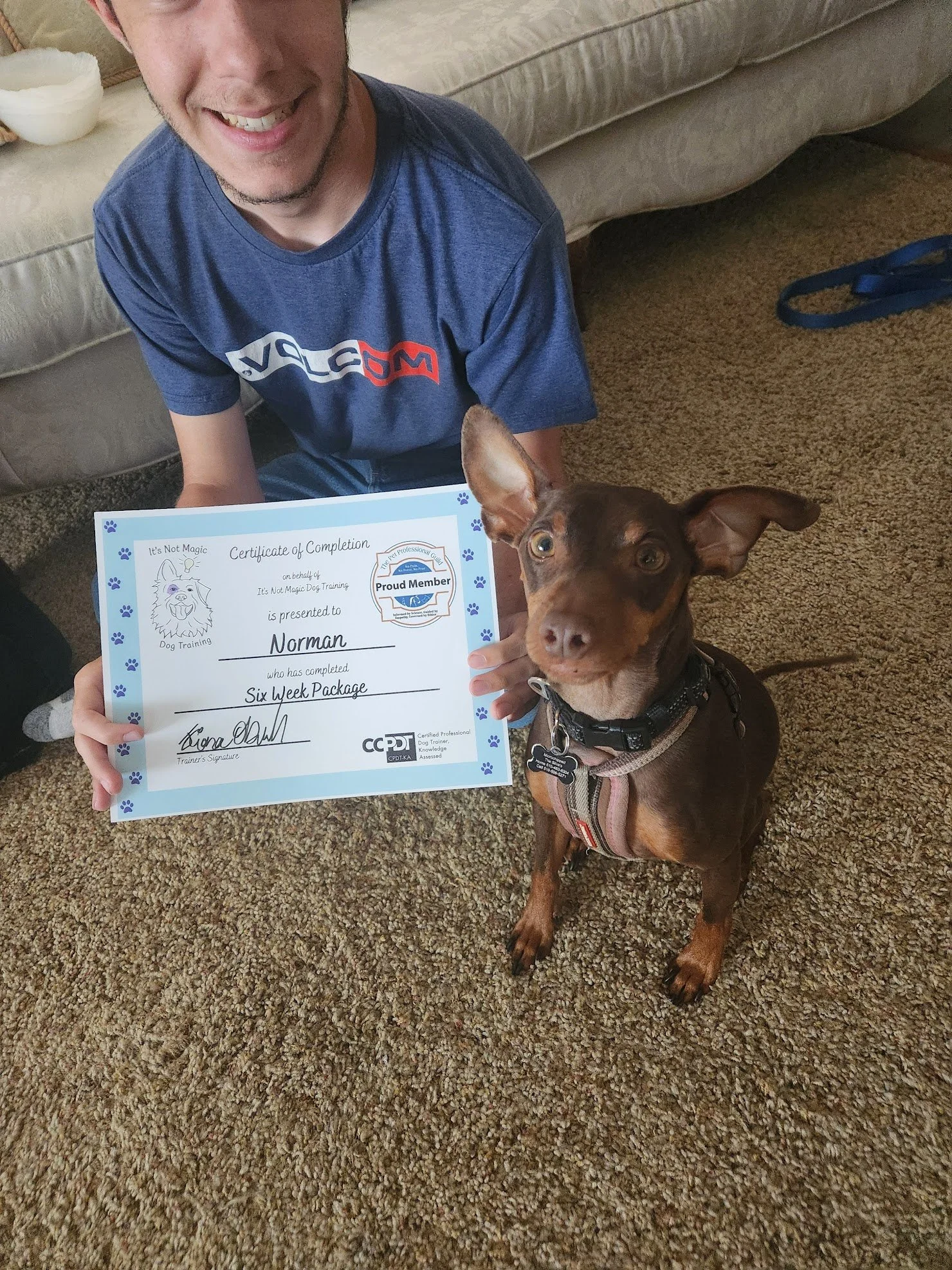Norman completed his Six Week Package!