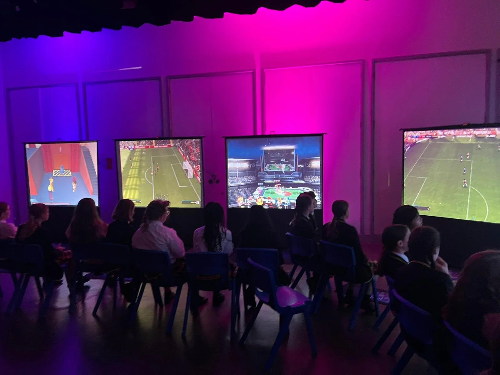 Door2Door Gaming setup for a school event