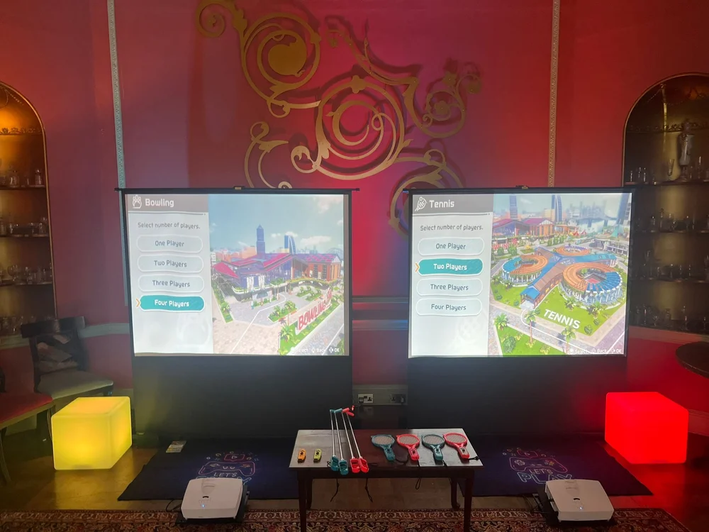 Guests enjoying the gaming experience
