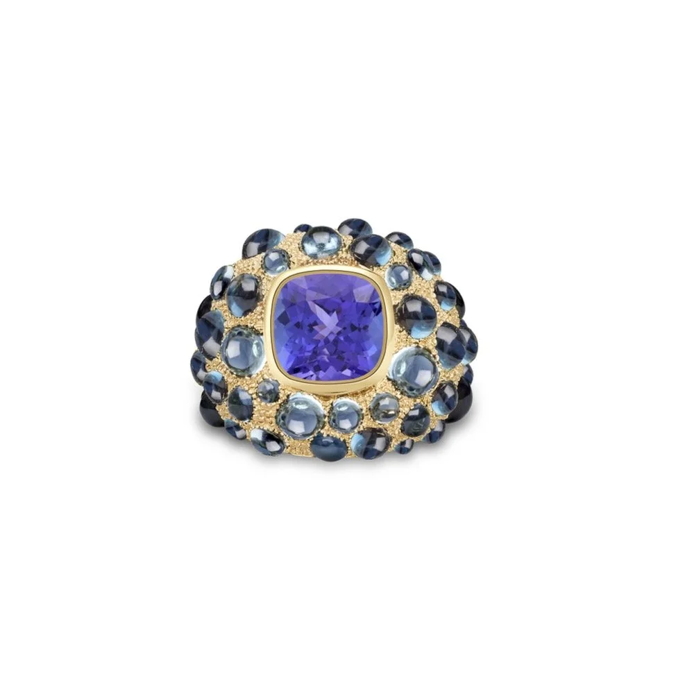 BAGUE PERLE DE PLUIE TANZANITE