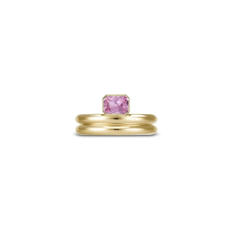 BAGUE JUMELLE TOURMALINE ROSE PETIT MODÈLE
