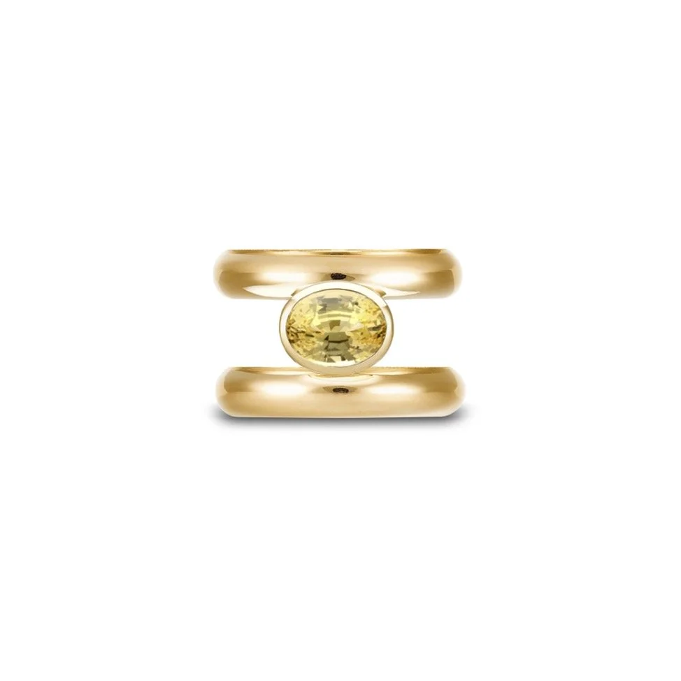 BAGUE SOEUR SAPHIR JAUNE