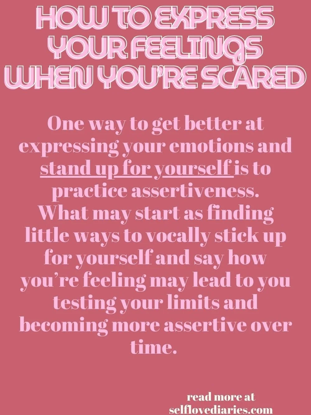 don&rsquo;t let anyone walk all over you. speaking up can feel scary, but your feelings and needs matter. don&rsquo;t let fear keep you hidden. express yourself and honor your boundaries every time. here&rsquo;s how to express your feelings even when