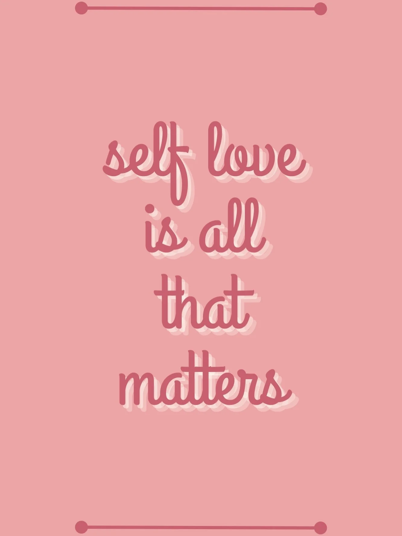 self love is all that matters because everything in your life begins with how you speak to yourself, how you choose yourself and how you care for your own heart. 

when you pour into you first, everything else falls into place. your boundaries streng