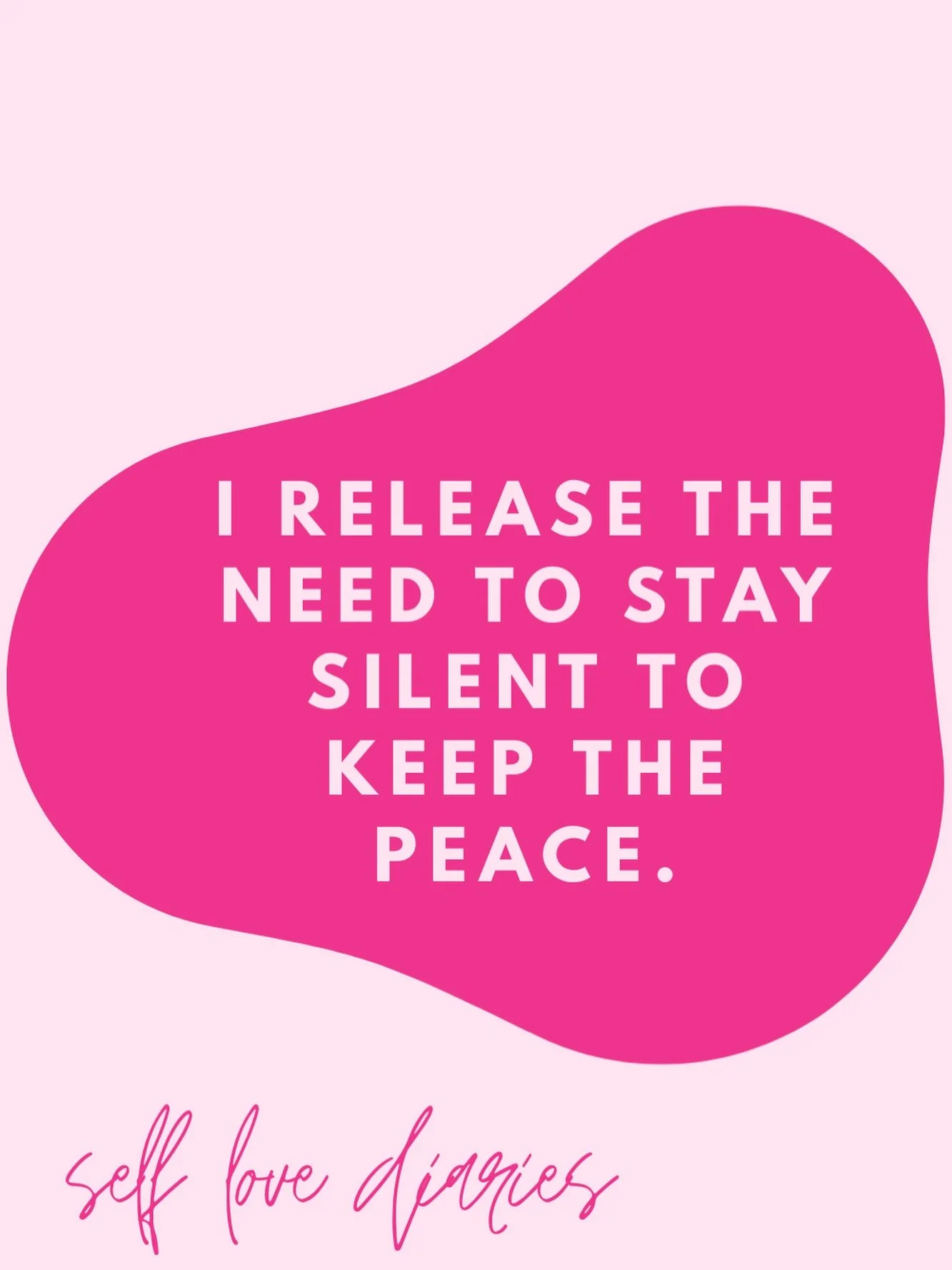 you don&rsquo;t have to shrink or stay quiet to avoid conflict. releasing the need to keep the peace allows you to express your feelings, set boundaries and communicate honestly. your voice is valuable and speaking up protects your self respect 🤍✨ #