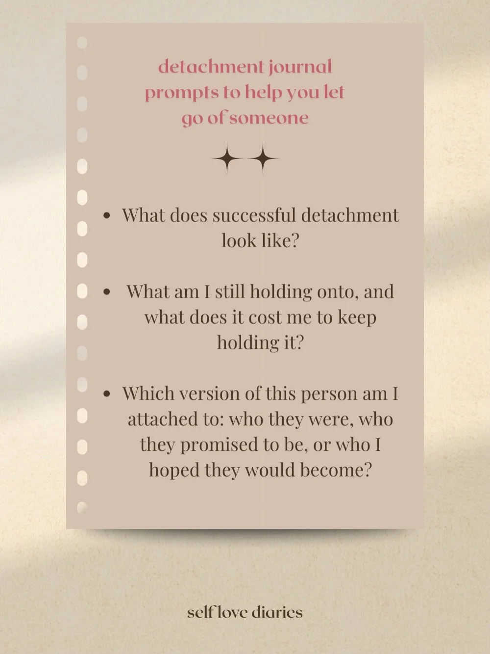 letting go is not about forgetting someone. it&rsquo;s about releasing the version of the story that keeps you stuck. 

these detachment journal prompts can help you reflect on what you&rsquo;re holding onto and what life could look like if you final