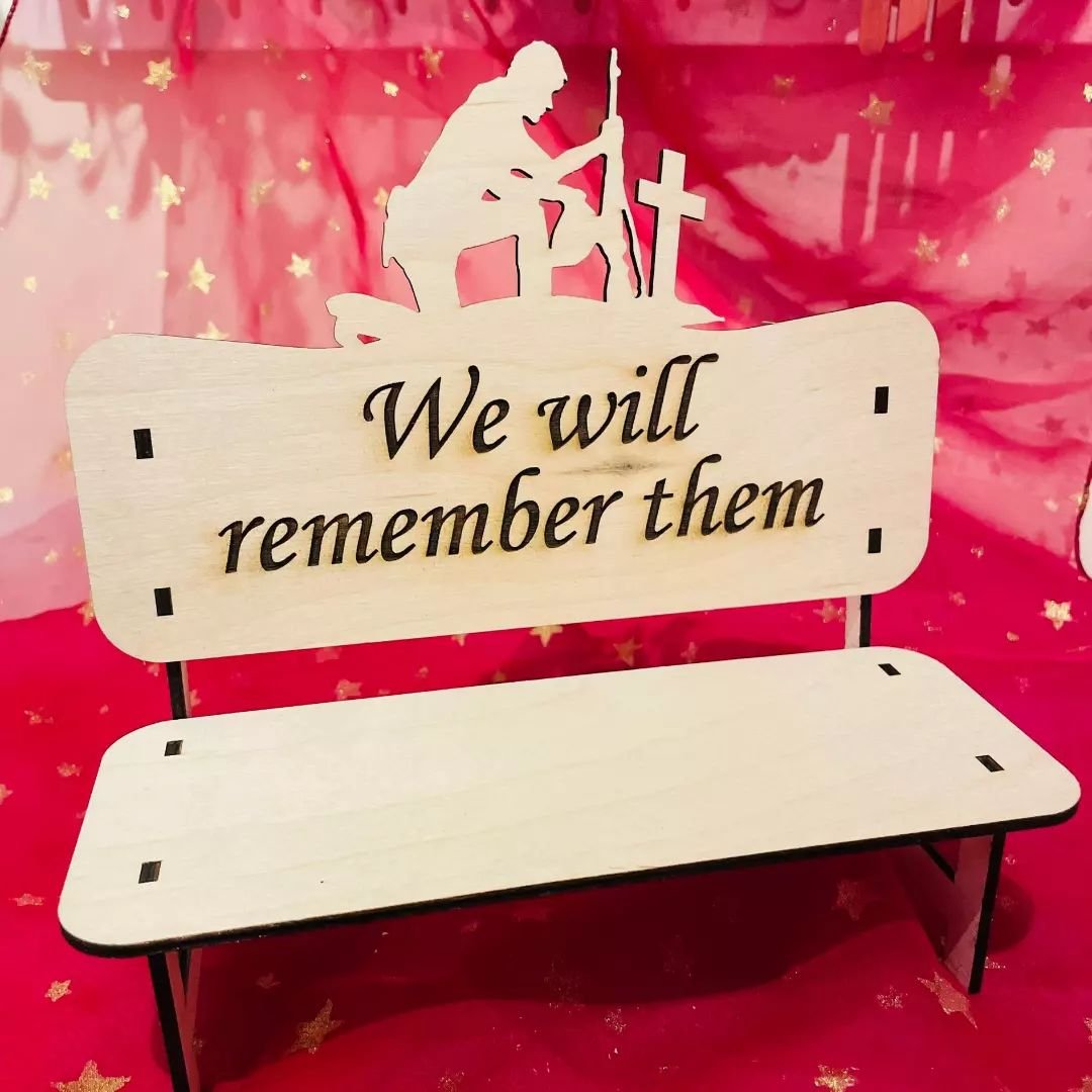 Remembrance Day memorial bench